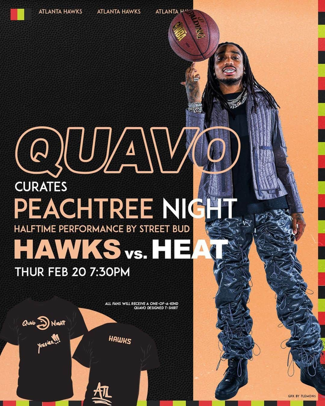 Migosさんのインスタグラム写真 - (MigosInstagram)「P E A C H T R E E  N I G H T  W / @quavohuncho @streetbud_ & @atlhawks 🍑」2月21日 7時07分 - migos