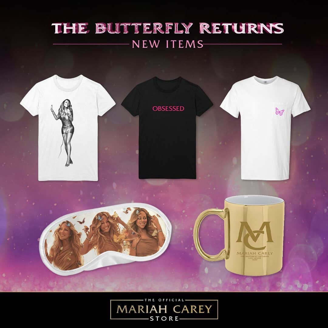 マライア・キャリーさんのインスタグラム写真 - (マライア・キャリーInstagram)「The Butterfly Returns is back in Vegas this month, and per the lambily’s request... NEW merch including my #obsessed cropped hoodie are now available on my online store! mariahcareyshop.com」2月21日 8時02分 - mariahcarey