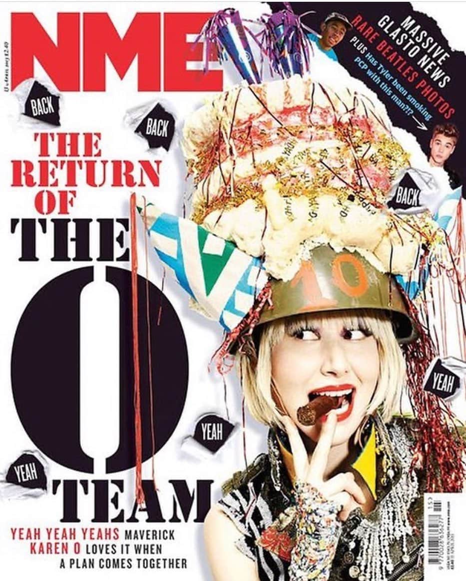 Karen Oさんのインスタグラム写真 - (Karen OInstagram)「Blonde and hamming it up on the cover of NME 2013 🎂  rg @christianjoycostumes  Decked out in Christian Joy, helmet a collab between her and her hubby @fastfriends  #yeahyeahyeahs #mosquito」3月21日 7時24分 - ko