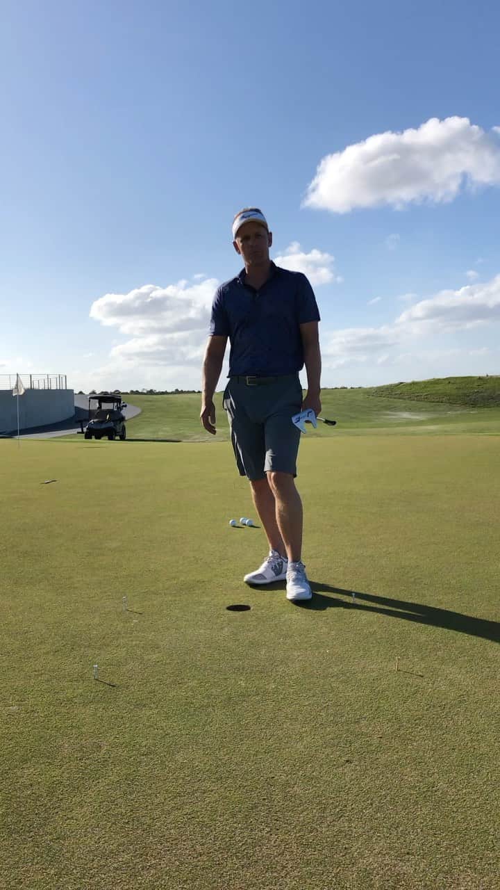 ルーク・ドナルドのインスタグラム：「So today’s tip is a request from @daltonquik and a few others also asked for this! Lag putting - probably one of the easiest ways to save strokes off your score! PGA Tour pros make 99.9% of putts from inside 3 feet so lagging putts close to the hole is going to give you a great opportunity not to 3 putt.  Solid contact is key to good speed control and this box drill is a great way to dial in your speed and feel. Try this at home or when you can next get out on the course! Props to @patgossnugolf for coming up with this drill #LDTips #lagputting #speedcontrol #nomore3putts #boxdrill #483 #puttingdrills #staysafe」