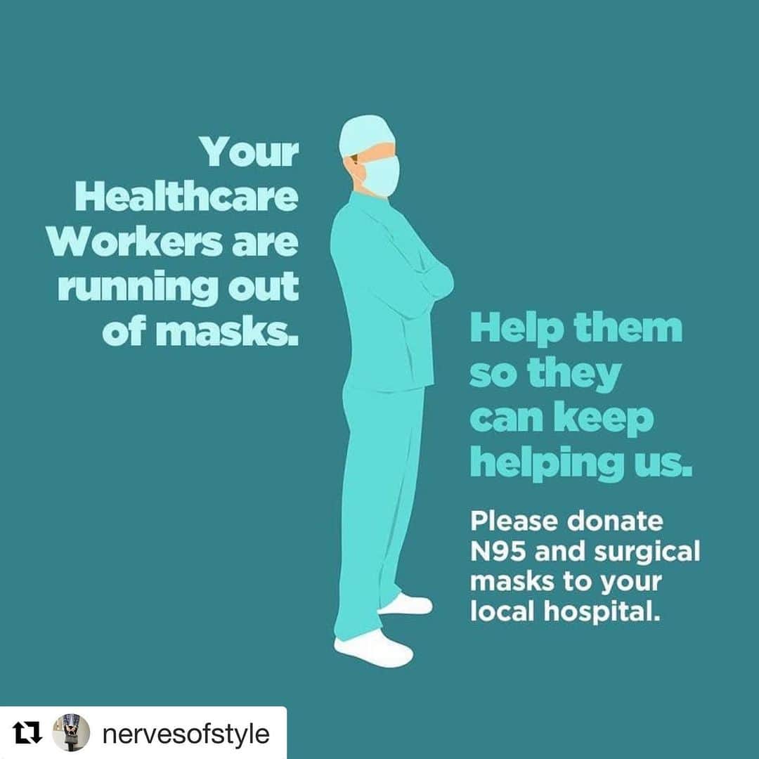 クレア・コフィーのインスタグラム：「THIS IS NOT A DRILL. Healthcare staff are literally risking their lives without proper equipment that the federal gov’t has yet to provide. Help them so they can help YOU... 💙💙 @mikepence #getmeppe  #Repost @nervesofstyle ・・・ Please share! #GetMePPE #COVID19 #keepyourdoctorhealthy #stayhome」