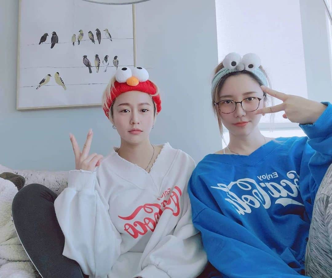 ひかりんのインスタグラム：「♥️We matchy matchy 💙 @kitsurie  love you」