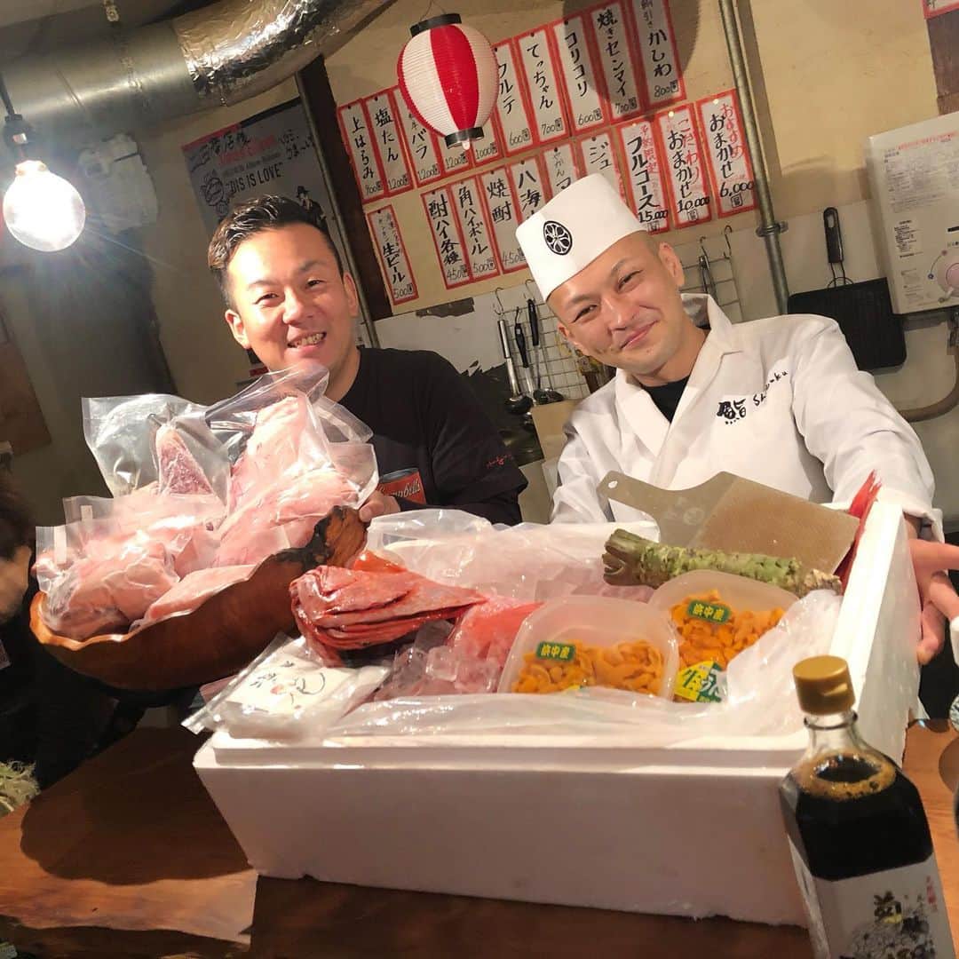 沙月のインスタグラム：「. . . 鮨shizukuとお肉屋さんのコラボ❤︎ . . お肉もお魚も美味しすぎた❤︎ 騒ぎすぎました。。。😢 . . . #お鮨#ジビエ#ジビエ料理 #鮨shizuku #美味し」
