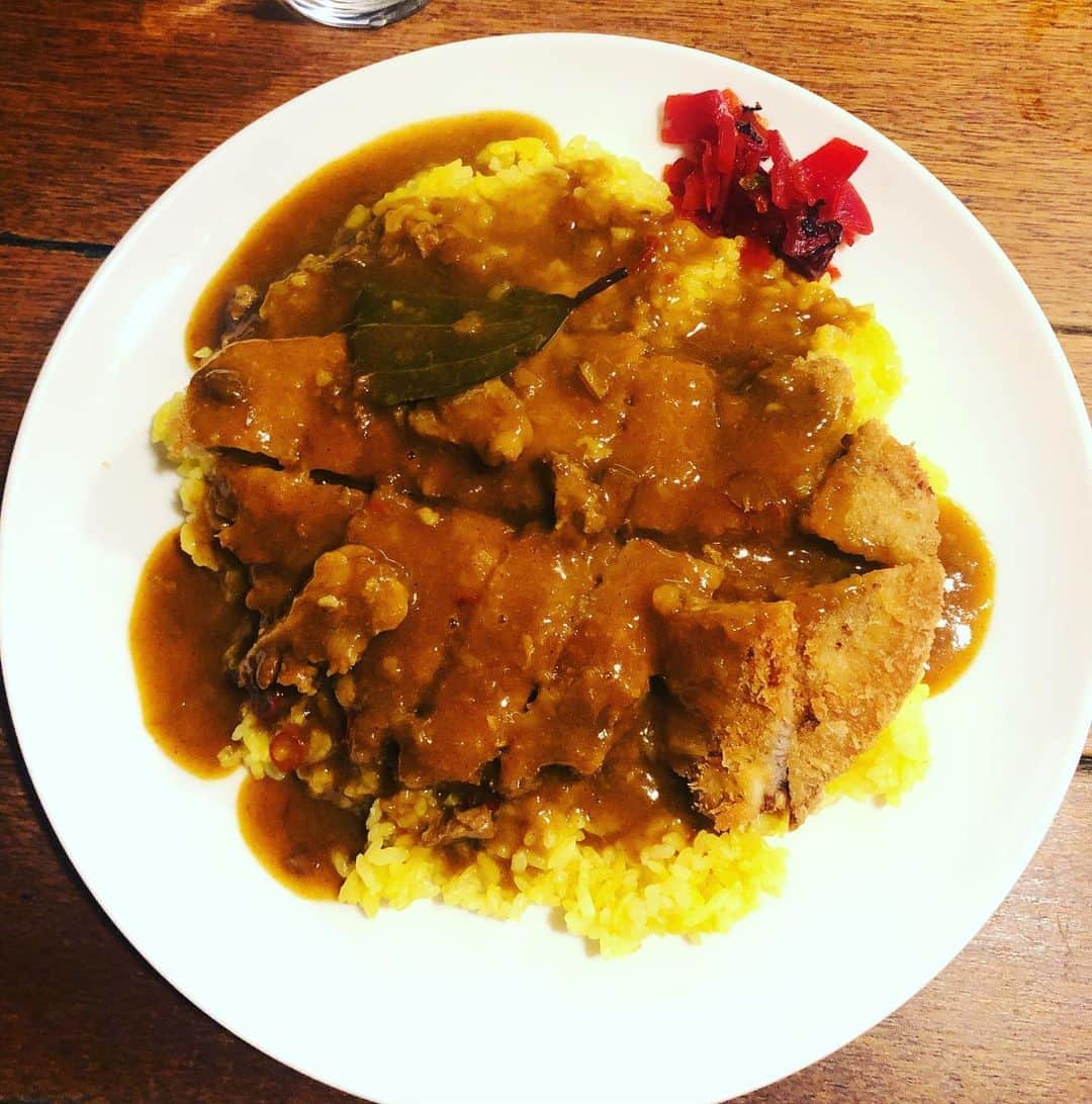 市川蔦之助さんのインスタグラム写真 - (市川蔦之助Instagram)「#カツカレー がメイン☺️ サフランライスとの相性が抜群でした😋  #京都 #ビィヤント #ビィヤントのカツカレー  #歌舞伎カレー部」3月17日 17時08分 - tsutanosuke