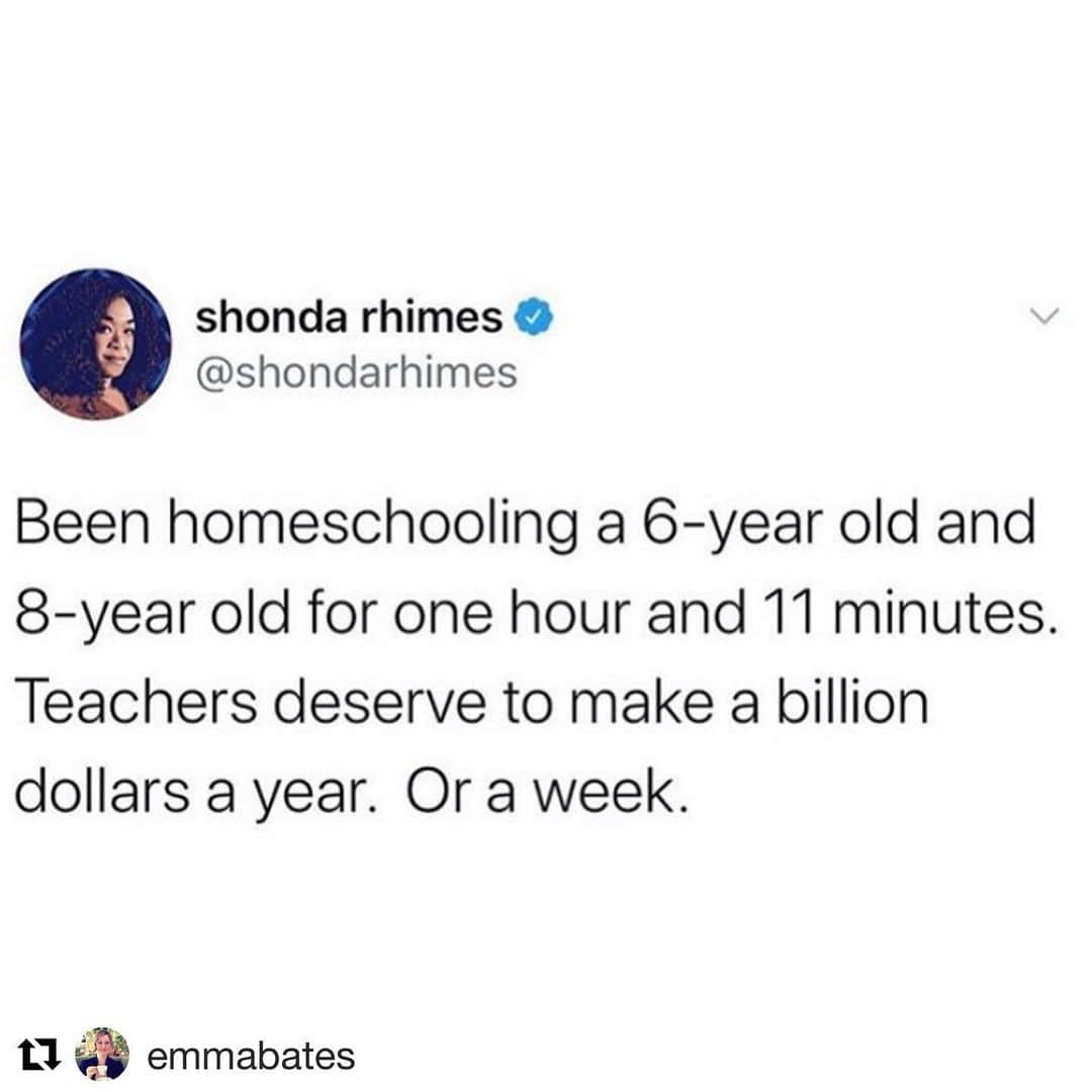 ジェリー・ライアンのインスタグラム：「A million times THIS... Teachers should all be sainted!」