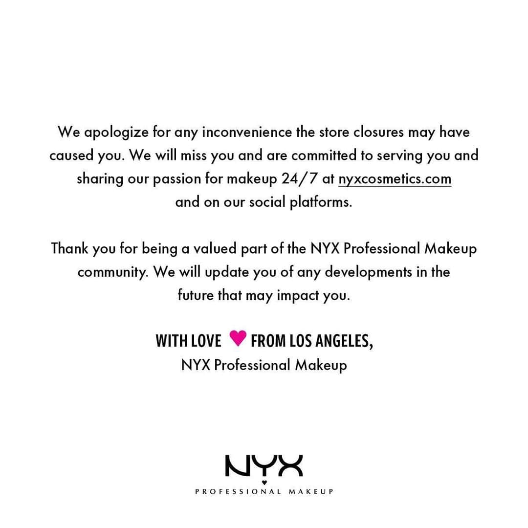 NYX Cosmeticsさんのインスタグラム写真 - (NYX CosmeticsInstagram)「The health and wellbeing of our employees, customers and communities will always be our number one concern. Swipe for details.  We know this is a scary time and hope you are taking care of yourselves and staying safe. By continuing to share our community’s artistry, we hope to bring some light to your days! We’re in this together.」3月17日 13時47分 - nyxcosmetics