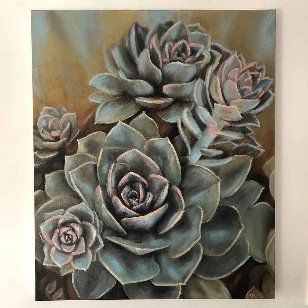 アンドリュー・J・ウェストさんのインスタグラム写真 - (アンドリュー・J・ウェストInstagram)「CA Succulents 20x24in. #oiloncanvas #oilpainting #covid19pastime」3月18日 2時37分 - andrewjwest