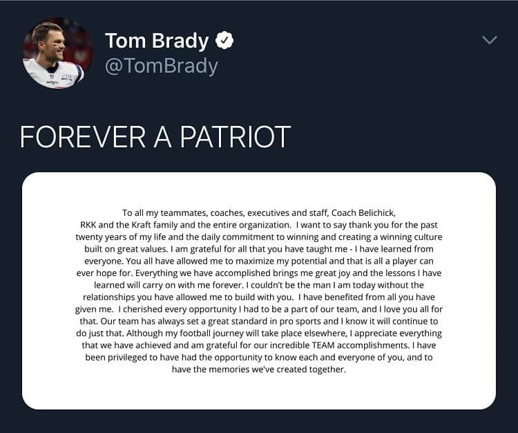 ジェニー・デルさんのインスタグラム写真 - (ジェニー・デルInstagram)「Patriots fans... are you okay?  Tom Brady in 20 seasons with the #Patriots: 6X Super Bowl Winner, 4X Super Bowl MVP, 9 Super Bowl Appearances , 17 AFC East titles, 14X Pro Bowl...and now...moving on.」3月17日 22時01分 - jennydell_
