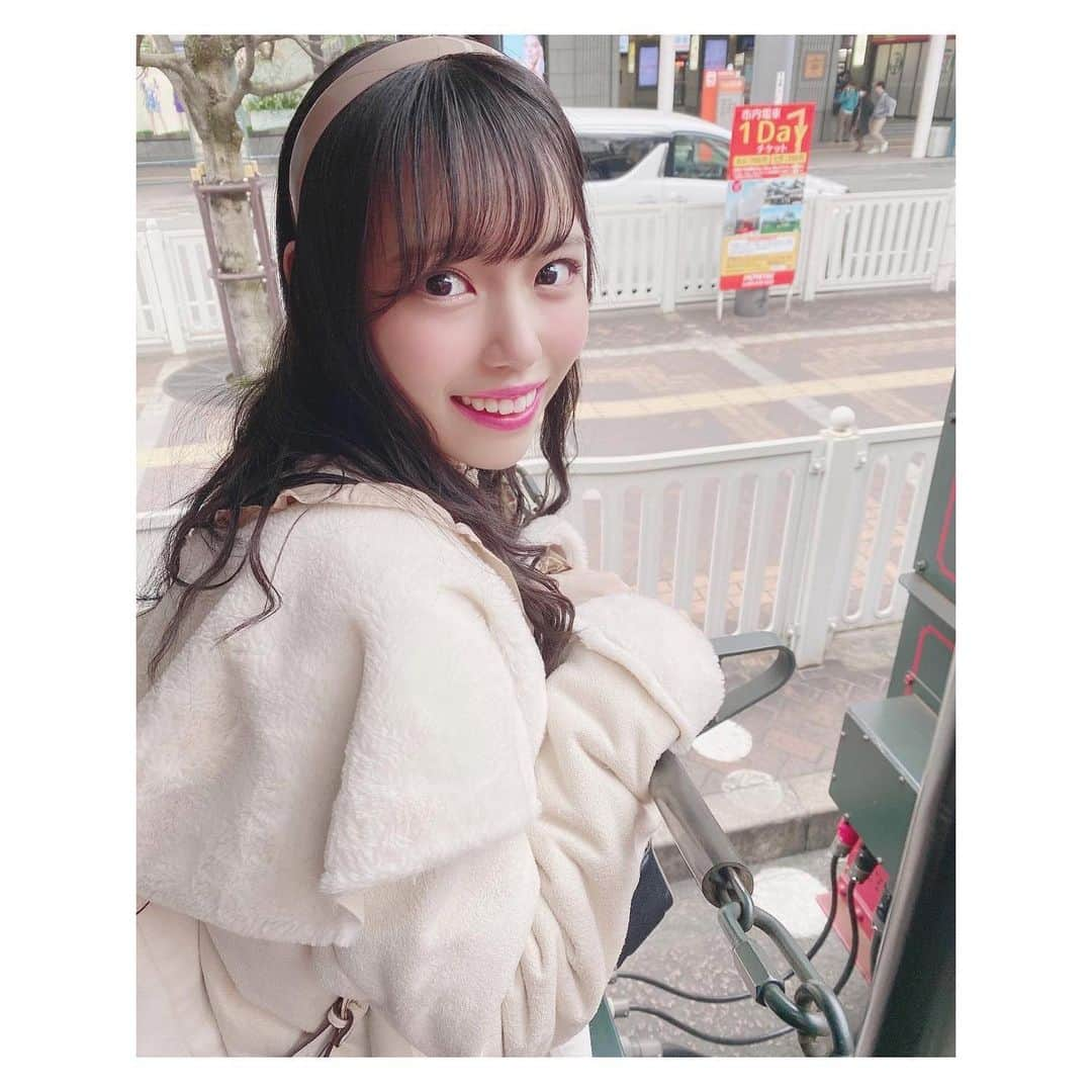 岩田陽菜さんのインスタグラム写真 - (岩田陽菜Instagram)「これからも一緒にいろんなとこ行きたいねっ☺️❤️﻿ ﻿ ﻿ ﻿ #坊っちゃん列車#船#旅行#瀬戸内海汽船#松山#愛媛#愛媛旅行#列車#カチューシャ#イヤリング﻿ #outer #cecilmcbee#コーデ#ヘアアレンジ#巻き髪」3月17日 22時14分 - hina_naso_stu48