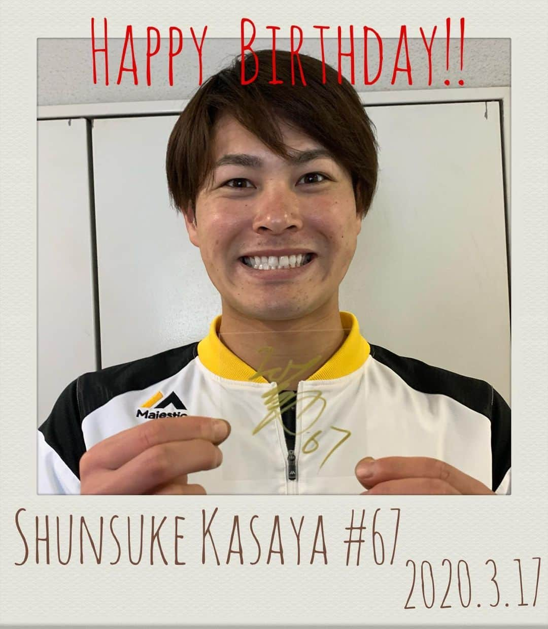 福岡ソフトバンクホークスさんのインスタグラム写真 - (福岡ソフトバンクホークスInstagram)「#HAPPYBIRTHDAY #笠谷俊介 #3月17日 #23歳 #モバイル公式サイト #サインシートプレゼント #softbankhawks #ホークス #s15」3月17日 22時23分 - softbankhawks_official