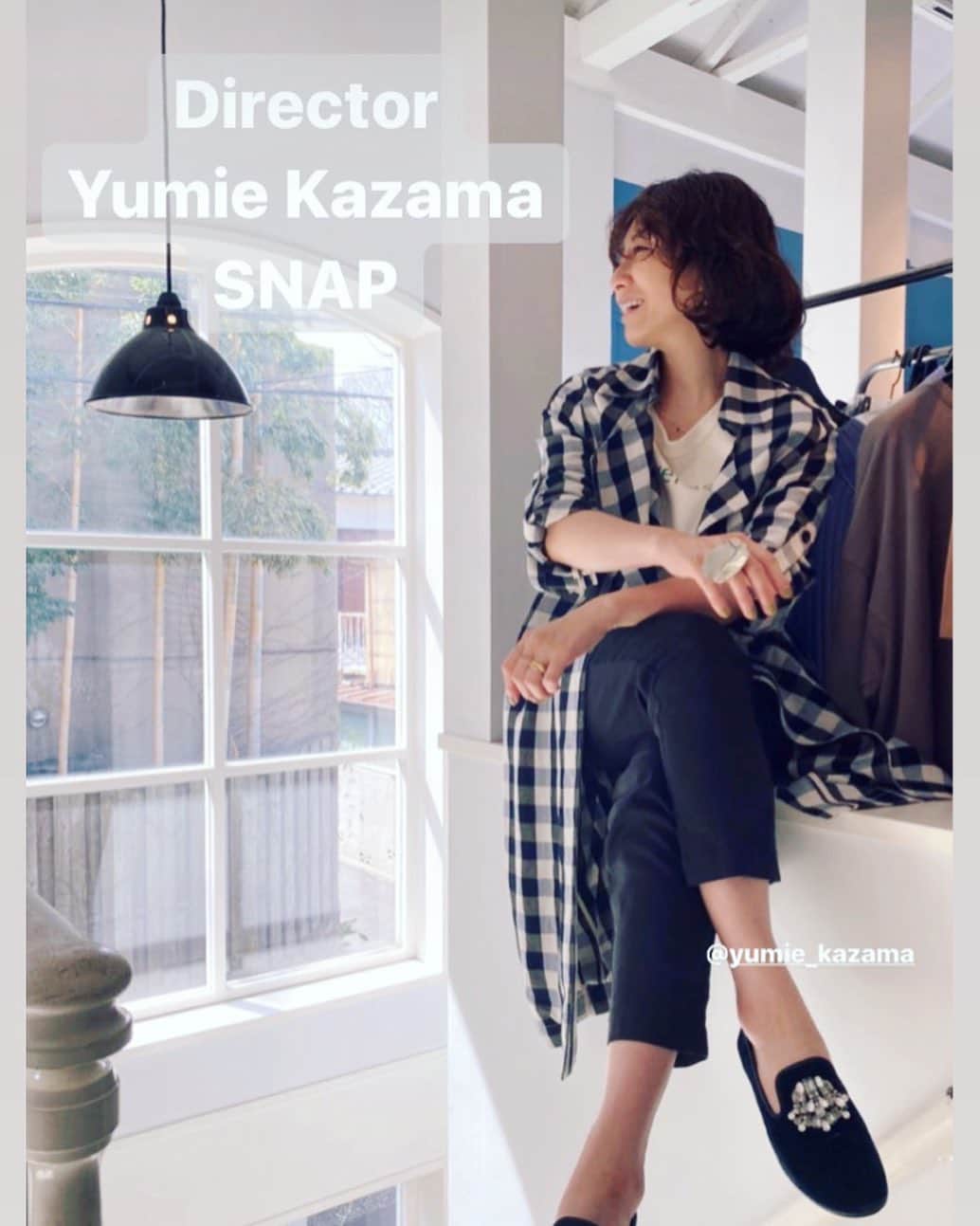 風間ゆみえのインスタグラム：「@la_marine_francaise_official  今すぐ着たいもの。 私のおすすめの着こなしをご紹介しています！ こちらもcheckしてみて下さいね😘  #yumie_k_style」