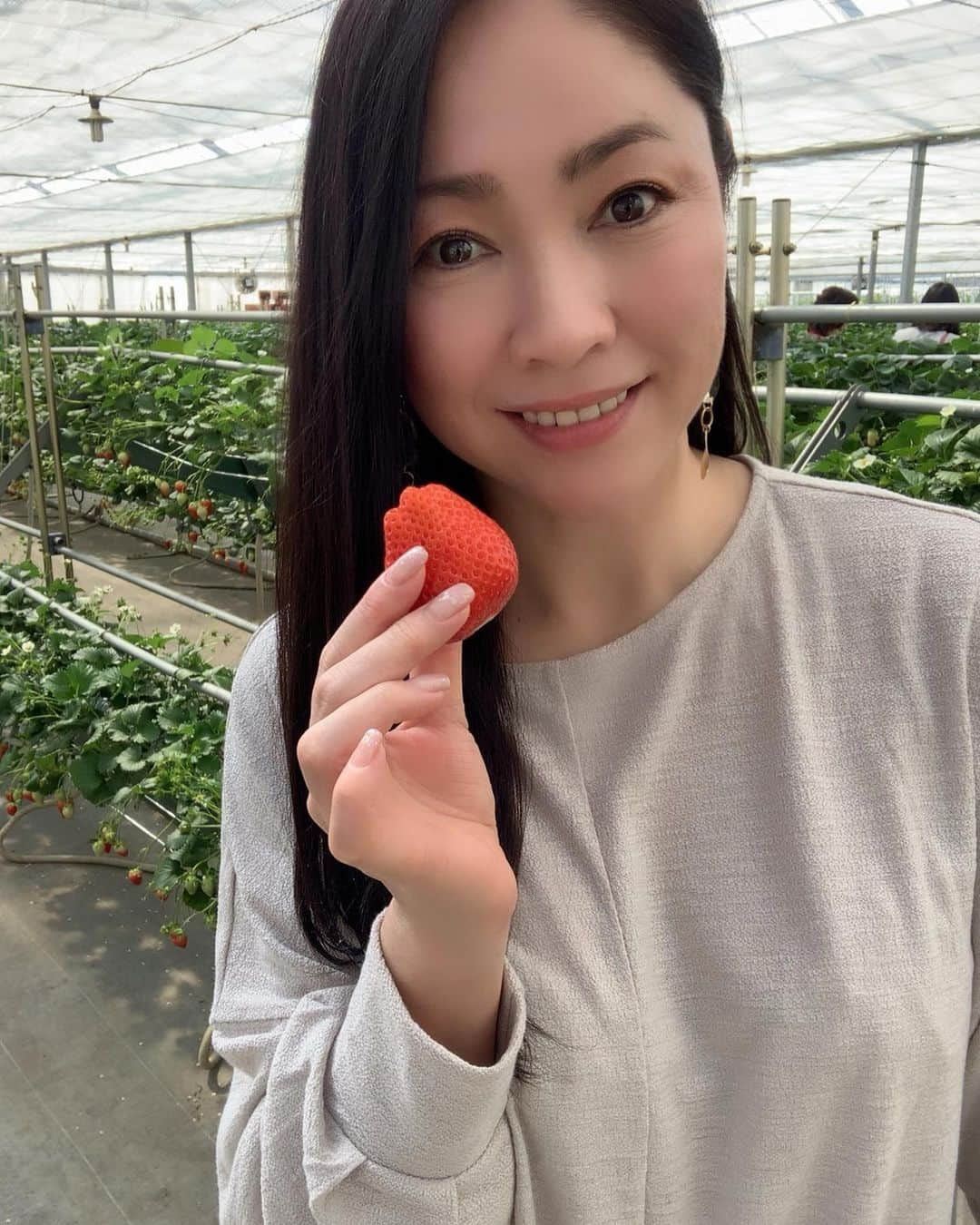 田中悦子さんのインスタグラム写真 - (田中悦子Instagram)「息子とイチゴ狩りデート🍓⠀ ⠀  息子は33個食べたそうです🤣🍓🍓🍓🍓🍓🍓🍓🍓🍓🍓⠀ ⠀  4種類の苺があって、私はかおりのという品種の苺が気に入りました😍😋⠀ ⠀  スーパーで買うイチゴとは味がまったく違う❣️⠀ ⠀ 甘〜い😍😍😬⠀ ⠀  #いちご狩り  #苺 #strawberryfarm  #strawberry #家族サービス #高校生息子と #ぽかぽか陽気 #ほのぼの #followme」3月18日 11時41分 - etsuko.reborn25