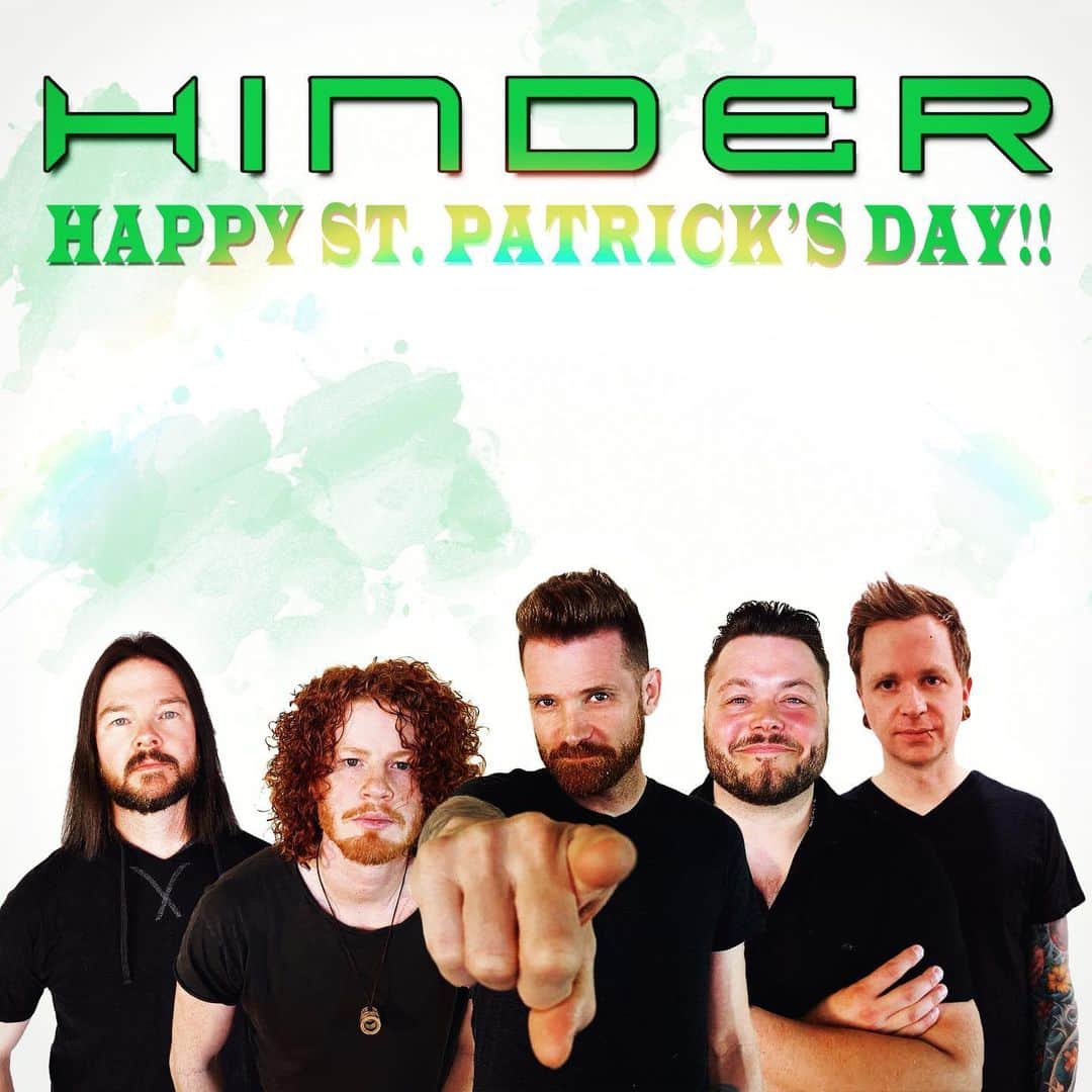 ヒンダーのインスタグラム：「Happy Saint Patrick’s Day everyone! Stay happy and healthy!! #saintpatricksday #quarantine」