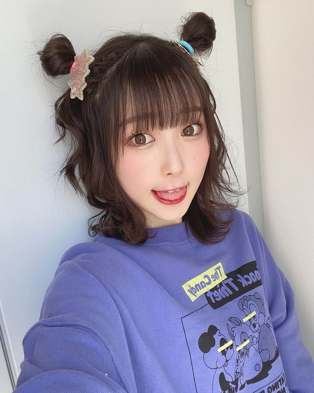 ふくれなさんのインスタグラム写真 - (ふくれなInstagram)「今日はクマヘアーやった🐻 またヘアアレンジ動画にしよっかな？🧐」3月18日 20時43分 - fukurena