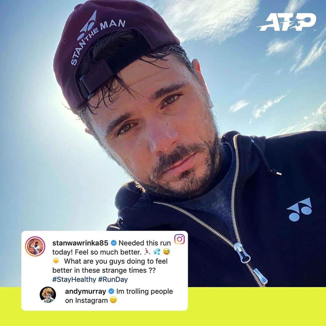 ATP World Tourさんのインスタグラム写真 - (ATP World TourInstagram)「@andymurray keeping busy during these tough times 😂  #tennisathome🎾🏠」3月18日 22時23分 - atptour