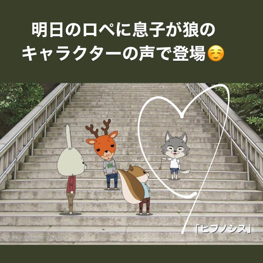 坂倉アコさんのインスタグラム写真 坂倉アコinstagram My Son Will Be The Voice Of New Wolf Character On Kami Usagi Rope 明日の朝の紙うさぎロペに息子が新キャラクターのオオカミで登場します なんて可愛い狼だ フジテレビ めざましテレビ