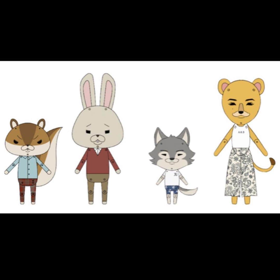 坂倉アコのインスタグラム：「似てるかな？？？ 私がメスライオンで息子がオオカミ🐺 よーく見ると、息子のキャラクターのシャツにJUって入ってる🤣❤️✨ “JUJU”(ジュジュ) っていうあだ名なんだけど、ちゃんと反映されてる〜w🐺 明日6：50AM〜  #紙兎ロペ #めざましテレビ #声優 #デビュー#🥳#proudmom #voiceover」