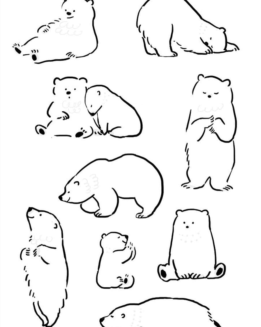 momoroさんのインスタグラム写真 - (momoroInstagram)「今日は #ホッキョクグマ　#シロクマ #polarbear #illustration #momoro#ももろ#イラスト」3月19日 7時45分 - momoro6666