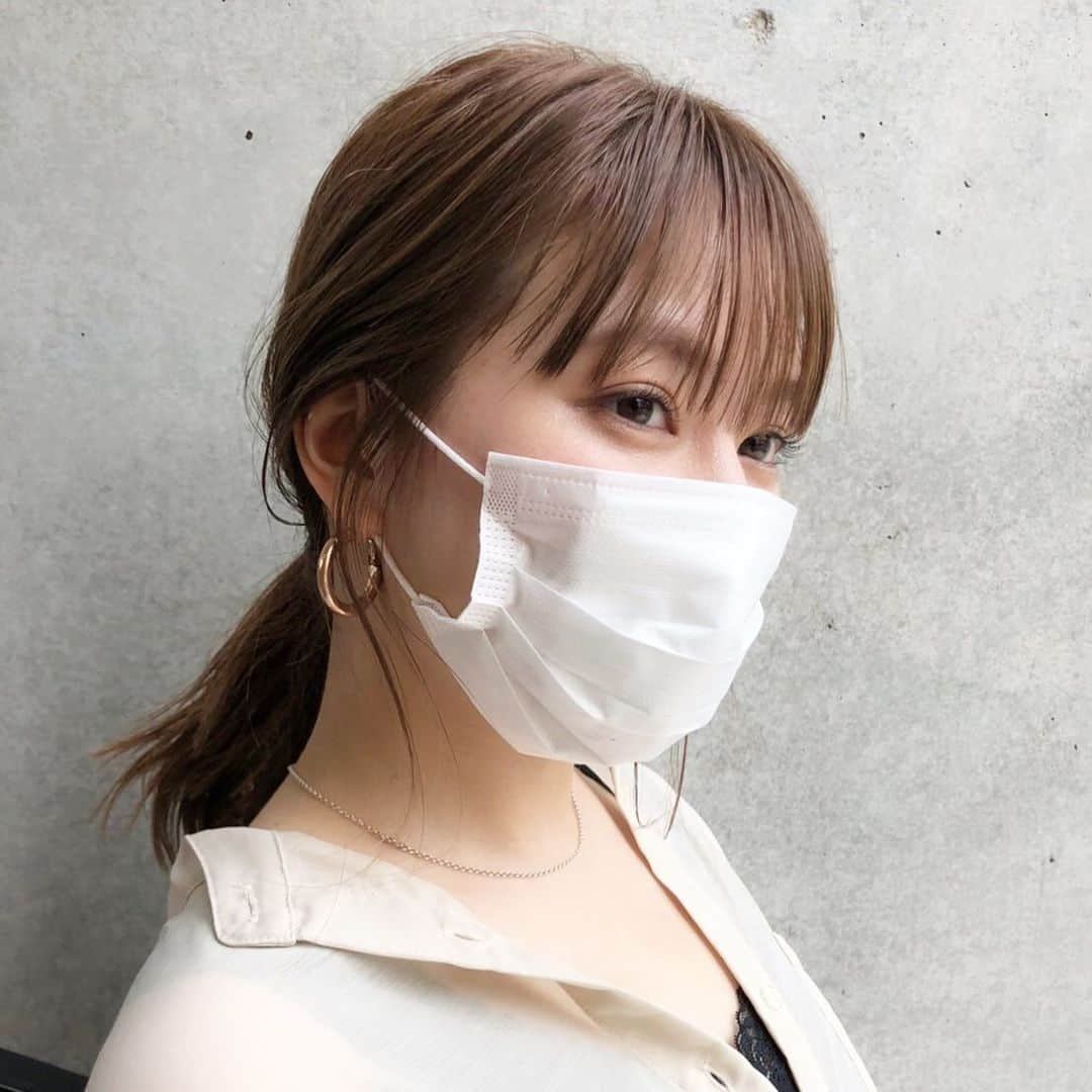 永井美夕さんのインスタグラム写真 - (永井美夕Instagram)「マスクアレンジ🥰後毛が大事💕✊🏻 #コロナ対策 #マスクアレンジ」3月19日 9時17分 - miyuu_nagai