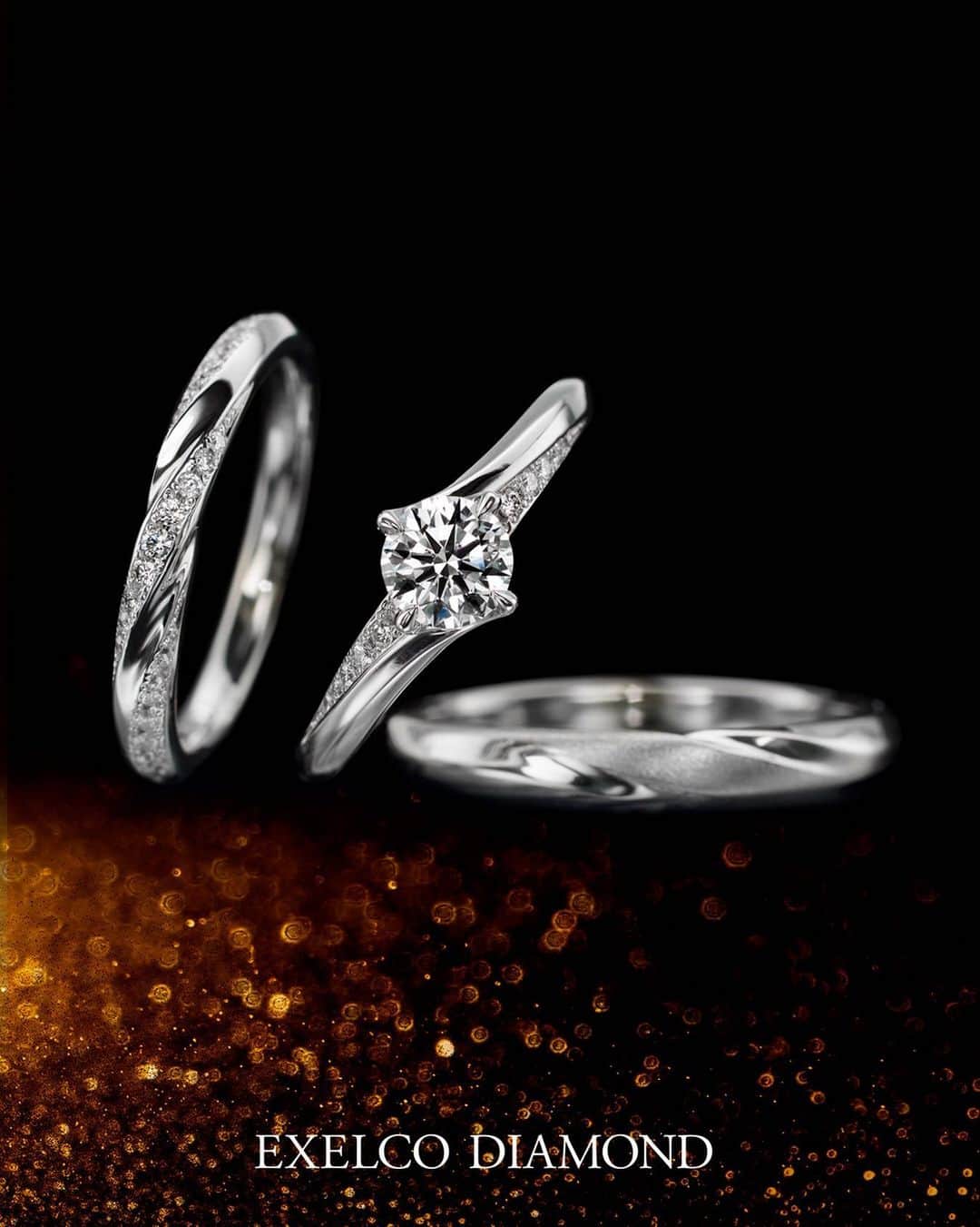 エクセルコ ダイヤモンド 婚約指輪♔結婚指輪のインスタグラム：「Chance Eternelle〈シャンス エターナル〉  永遠に続く幸運。  圧倒的な輝きのダイヤモンドが上昇しながら 永遠に繋がっていく。 二人が一緒に歩むことで、 幸運が続きその先にはさらに輝く未来が待っている、 という意味が込められています。  店舗一覧 東京本店/盛岡店/仙台店/新潟店/青山店/町田マルイ店/横浜店/みなとみらい店/大宮店/ 宇都宮店/高崎店/ららぽーと沼津店/静岡店/浜松店/金沢店/長野店/松本店/名古屋本店/大阪店/ 梅田店/京都店/神戸店/広島店/福岡店/ヒルトン福岡シーホーク店/小倉店/博多店/長崎ハマクロス411店/熊本店 . #exelcodiamond  #エクセルコダイヤモンド」