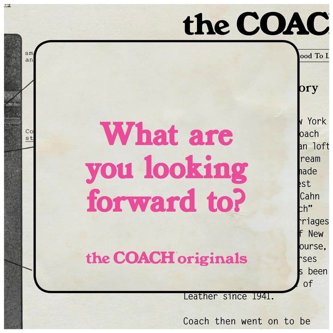 コーチさんのインスタグラム写真 - (コーチInstagram)「Today's mood: channeling optimistic energy. What are you are looking forward to? ⤵️ #TheCoachOriginals #CoachNY」3月20日 0時17分 - coach