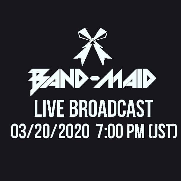 BAND-MAIDさんのインスタグラム写真 - (BAND-MAIDInstagram)「【NEWS🔥】 The live broadcast starting at 7 pm JST on March 20 will be on YouTube! BAND-MAID will perform the songs they originally planned to play at KNOT FEST! Subscribe BAND-MAID's YouTube channel and don't miss out on the live streaming! youtu.be/qwFWESRave4 #bandmaid」3月19日 18時09分 - bandmaid.jp