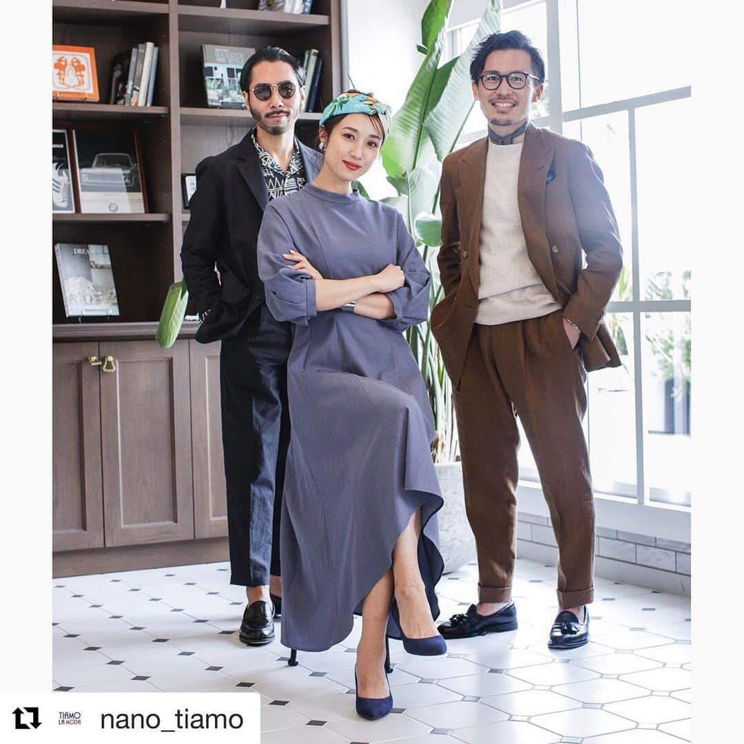 広瀬未花さんのインスタグラム写真 - (広瀬未花Instagram)「#Repost @nano_tiamo with @get_repost 伊勢丹メンズバイヤーの稲葉さんご登場です✨ またまた神回ですよ！！ GIGI別注が大変なことになってる！！😂 とっても格好良いので、ご覧下さい✨ (今回も爆笑です🤣) . ティアモ・ラ・モーダNo.134が3月19日（木）ON AIR！ テーマは「伊勢丹×ナノが初タッグ！THE GIGIのコラボ別注がヤバい！」 . ぜひお楽しみください！ . ▼広瀬未花さん着用アイテム▼ . nano・universe: ベルト付きニットプリーツワンピース ¥34,100(tax in) 品番:6690119021 . La Maison de Lyllis: BEATY EDNA スカーフヘアバンド ¥7,480(tax in) 品番:6719238002 . nano・universe: メタルバングル ¥4,400(tax in) 品番:6690148002 . nano・universe: メタルフープイヤリング ¥3,300(tax in) 品番:6690145006 . nano・universe: ポインテッドプレーンパンプス 6.5㎝ ¥9,900(tax in) 品番:6699233003 . @nano_tiamo @yusuke__fukushima @micahirose @nanouniverse_official #NANOUNIVERSEMENS#ITEMINFO#nanouniverse#nano#MENSFASHION#MENS#ootd#OUTFIT#COORDINATE#FASHIONITEM#fashionchannel#nano_tiamo  #ファッションスナップ #スナップ #ファッション #ナノユニバース #コーディネイト #メンズ #メンズファッション #ファッションアイテム #コーデ #ファッション番組 #ティアモ #前代未聞？！ #伊勢丹共同別注 #前代未聞⁉️ #伊勢丹共同別注👔✨ #絶対チェックアイテム🤘」3月19日 19時07分 - micahirose