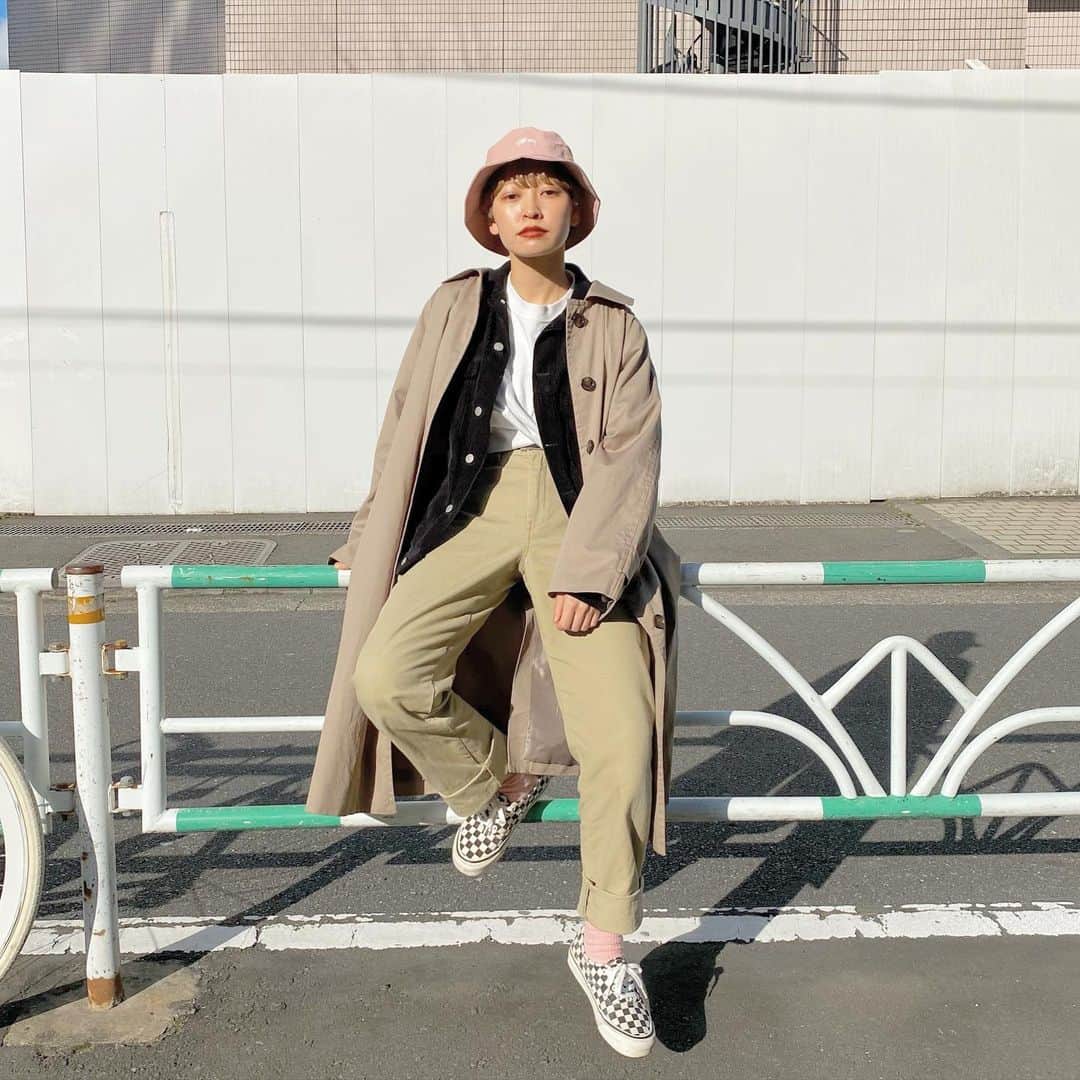 のインスタグラム：「＊ブランドはwearにて チョッパーなバケハど？ . #ootd#fashion#メンズライク#古着好きな人と繋がりたい#古着#古着コーデ#おしゃれさんと繋がりたい#フリクロ#フルジョ#コーデ#コーディネート#instagood#outfit#instalike#coordinate#mensfashion#used#stussy#vans#uniqlo#dickies#kutir」