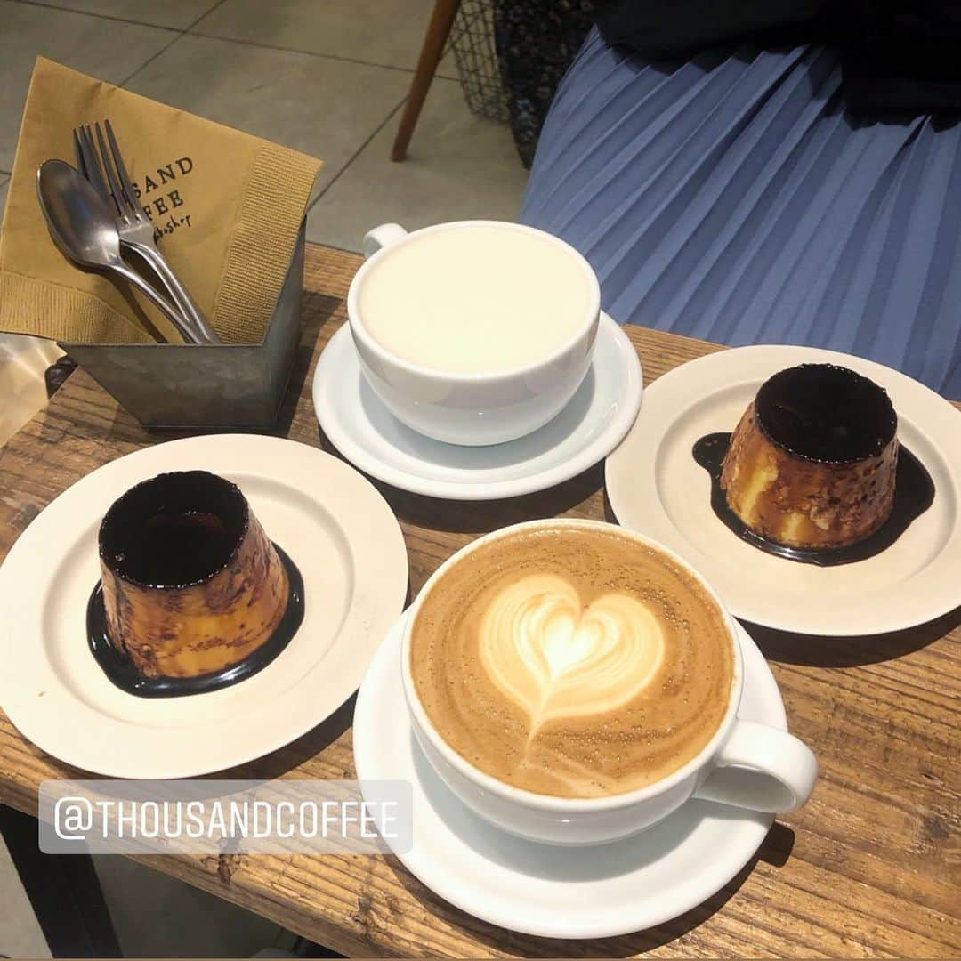 谷口めぐさんのインスタグラム写真 - (谷口めぐInstagram)「ここのプリン本当に美味しかった🍮♥ #thousandcoffee #プリン #cafe #西新宿 #西新宿カフェ」3月19日 22時31分 - o_megu1112