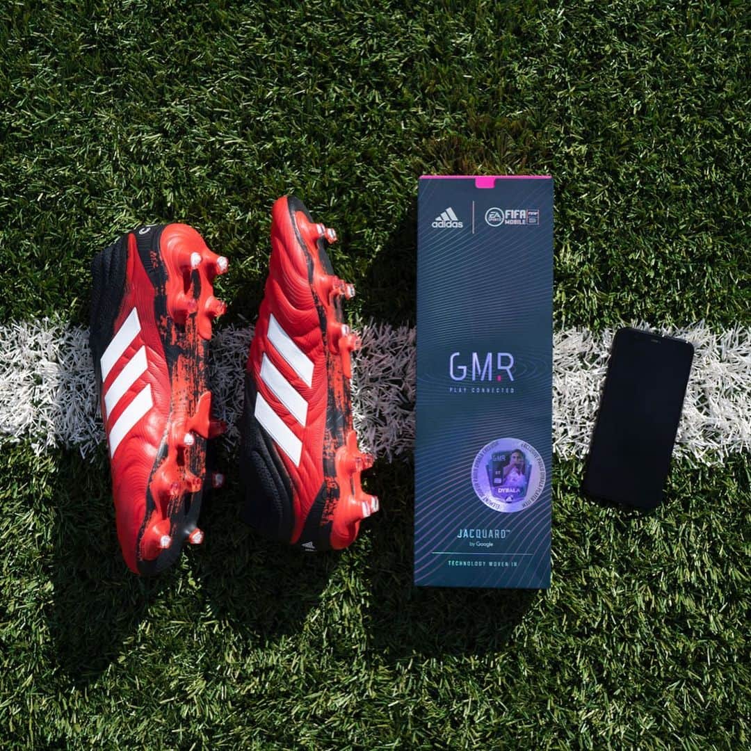 のインスタグラム：「リアルとゲームが融合！adidas football × FIFA mobile 「adidas GMR」が誕生  #スパイク #スパイクウォッチング #spike #footballboots #サッカースパイク #ゲキスパ  #ゲキサカ #gekisaka #soccer #football #サッカー #⚽️ #アディダス #adidas #fifamobile  #GMR #ゲーマー」