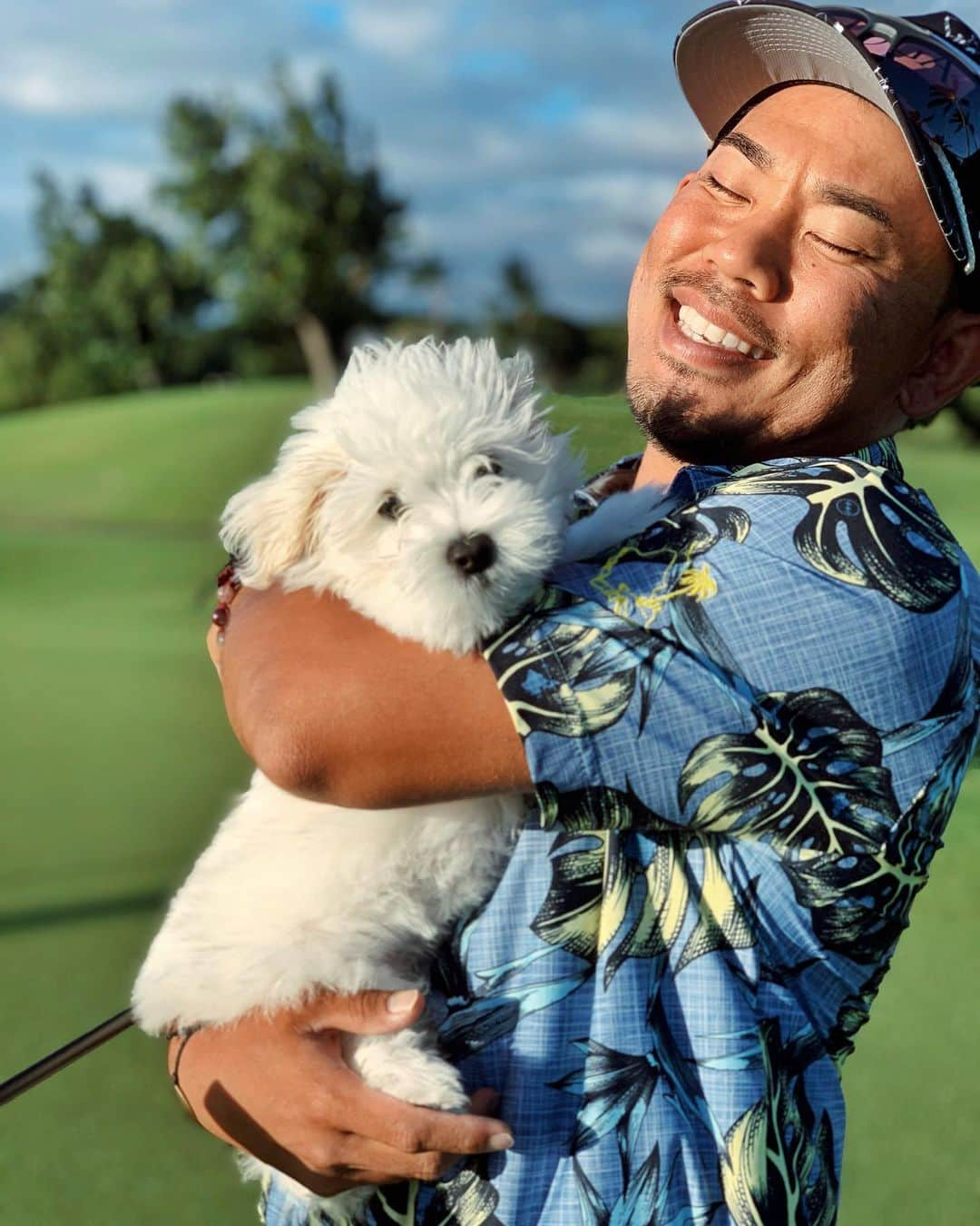 タッド・フジカワさんのインスタグラム写真 - (タッド・フジカワInstagram)「missing these days ♥️ • •  #selfie #smile #dog #family #maltese #professional #golfer #golf #athlete #asian #life #love #home #hawaii #oahu #travel #adventure #pride #visibility #inspiration #gay #instagay #gayguy #gayboy #inclusion #lgbtq #advocate #activist #instagram #influencer」3月20日 6時52分 - taddy808