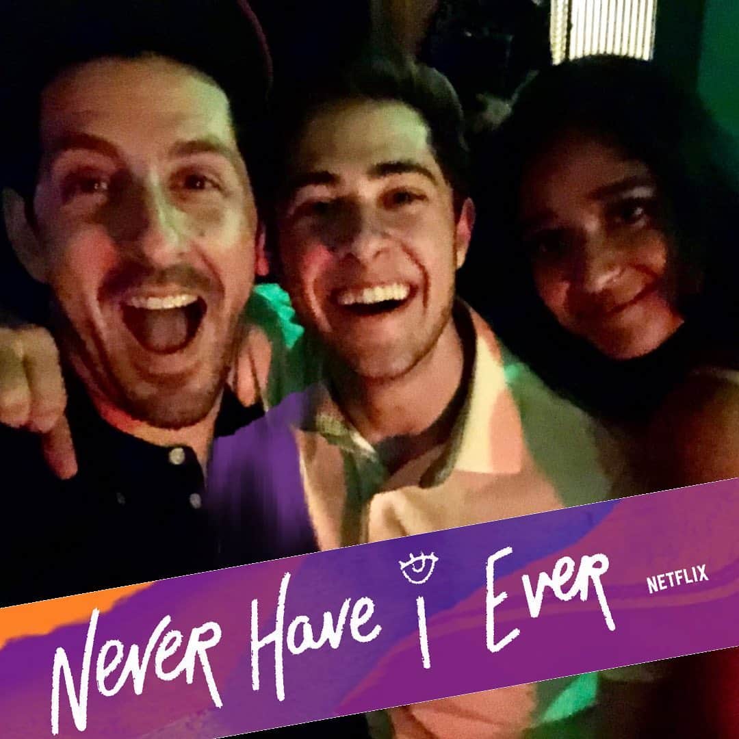 アダム・シャピロのインスタグラム：「So exciting seeing all the @neverhaveiever love online the past couple days. This show and this cast are SPECIAL. So funny. So good. So proud to be a part of it.  #Repost @neverhaveiever ・・・ Watch out Sherman Oaks High, here comes Devi Vishwakumar! Never Have I Ever premieres April 27.」