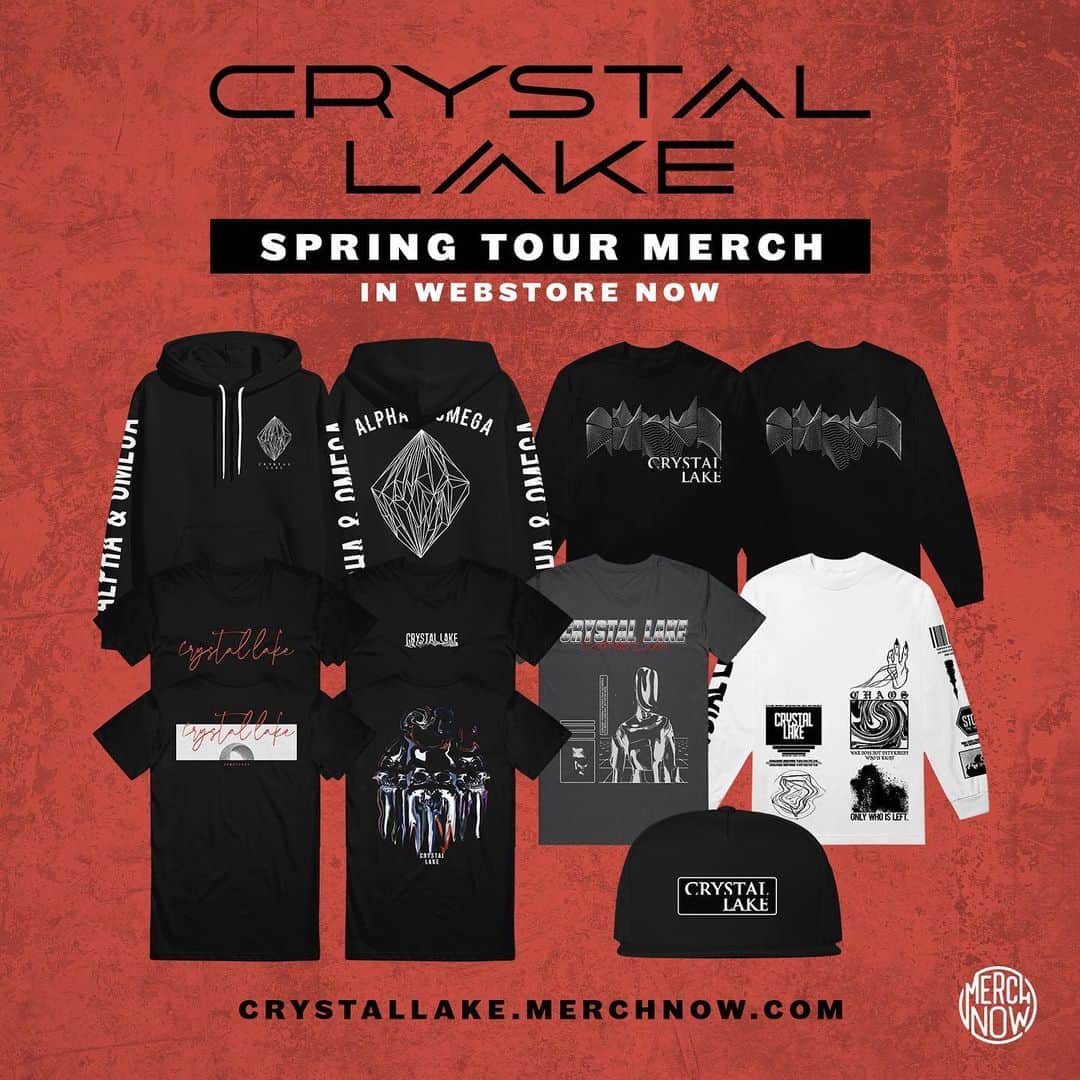 Crystal Lakeのインスタグラム：「Tour Merch is now online. Please help support if you can, as you know our tour was cut very short.」