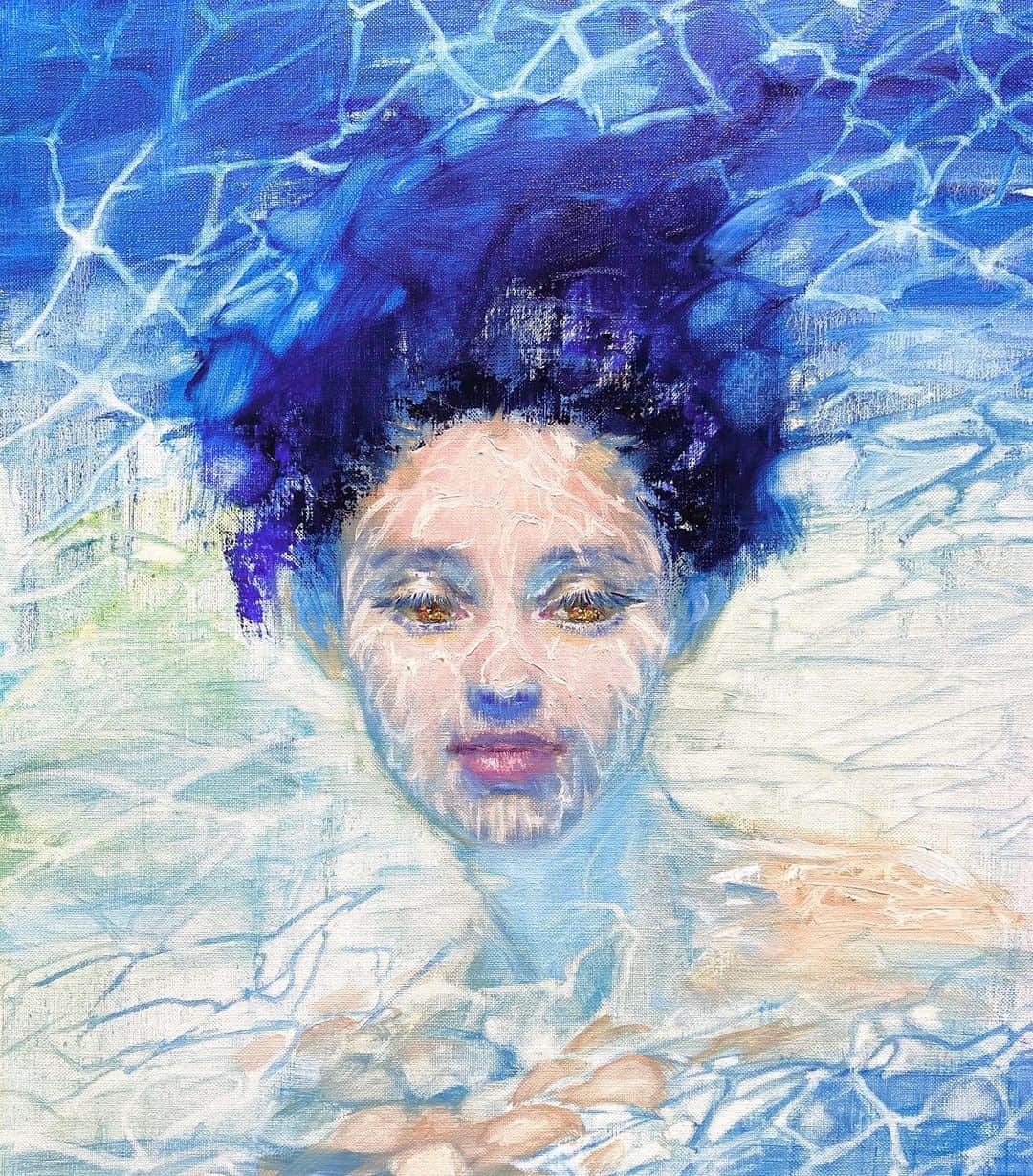 古賀陽子のインスタグラム：「#WIP 制作中 #アート #アーティスト #アートワーク  #作家 #絵描き #画家 #美術館 #絵 #作品 #色 #油絵 #絵画展 #人物画 #肖像画 #アートのある暮らし #ギャラリー #個展 #神戸 #exhibition #exhibit #art #instaart #instaartist #artist #artwork #gallery #beauty #portrait #painting」