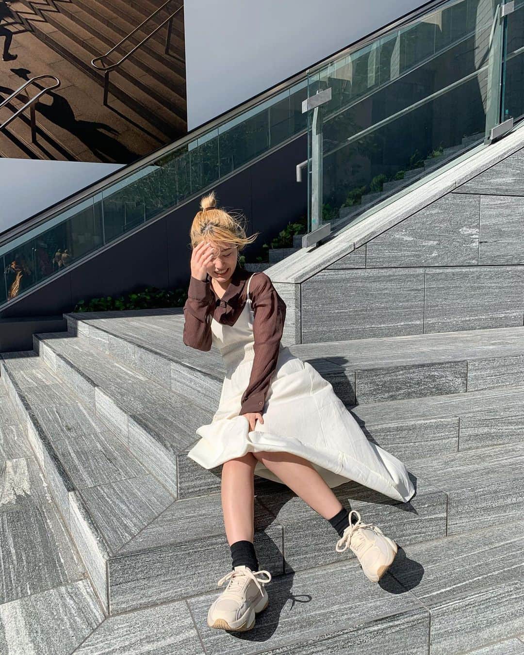 浪花ほのかのインスタグラム：「最近のお気に入りスニーカー😍」