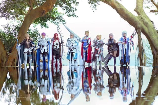 千尋のインスタグラム：「「聖槍，拔錨!」 Knights of the Round Table 終於圓夢拉(*´∀`)~♥ 謝謝陪千尋一起拍的圓桌騎士們  獅子王Altria Pendragon(Lancer) Chihiro 千尋 莫德雷德Mordred 關於楊哲 Arger 梅林Merlin  Tsun 越尊 蘭斯洛特Lancelot Little White-小白 高文Gawain 源滄真 崔斯坦Tristan 梓官-Azusa 瑪修Mash Nori/楊絜 貝狄威爾Bedivere 班帥 BEN TWCos  第六特異點 神聖圓桌領域 卡美洛  #FGO #KnightsoftheRoundTable #Altria」