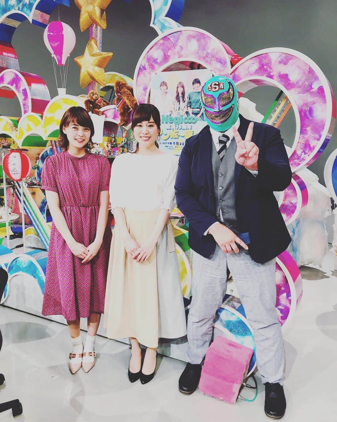 Negiccoのインスタグラム：「去年の八千代ライブの時。﻿ 水谷さんとマッスルさんとKaede。﻿ ﻿ #Negicco﻿ #Kaede」