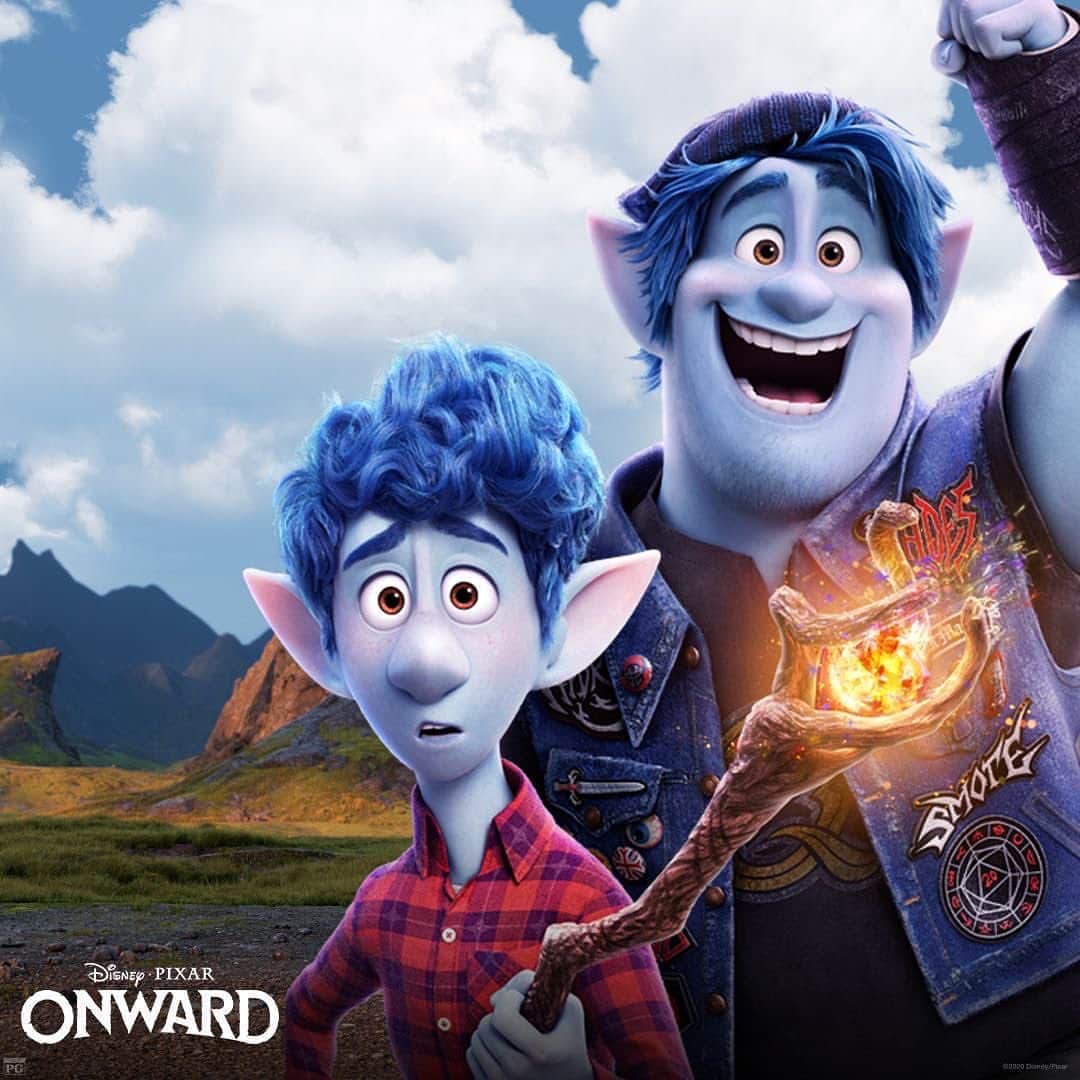 クリス・プラットのインスタグラム：「Exciting news✨ #PixarOnward is ON DIGITAL NOW in the US! Available on Disney+ April 3. So if you and your family didn’t get a chance to see it in theaters, now you can watch it from the comfort and safety of your own home. Nice work Disney!」