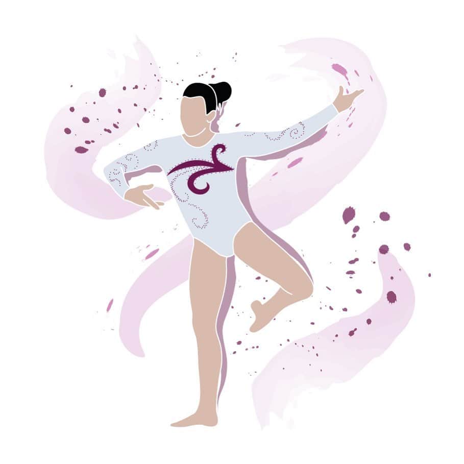 エミリー・チャンさんのインスタグラム写真 - (エミリー・チャンInstagram)「@kristynapalesova at the 2012 olympics 💗#gymnastics #illustration」3月21日 1時10分 - flipflytumble