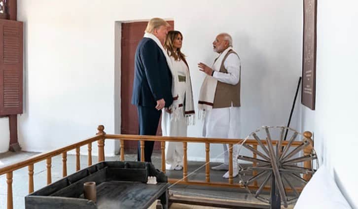 ドナルド・トランプさんのインスタグラム写真 - (ドナルド・トランプInstagram)「President Donald J. Trump and First Lady Melania Trump, joined by Indian Prime Minister Narendra Modi, visit the home of Mahatma Gandhi Monday, Feb. 24, 2020, at Gandhi Ashram in Ahmedabad, India」2月26日 5時49分 - realdonaldtrump