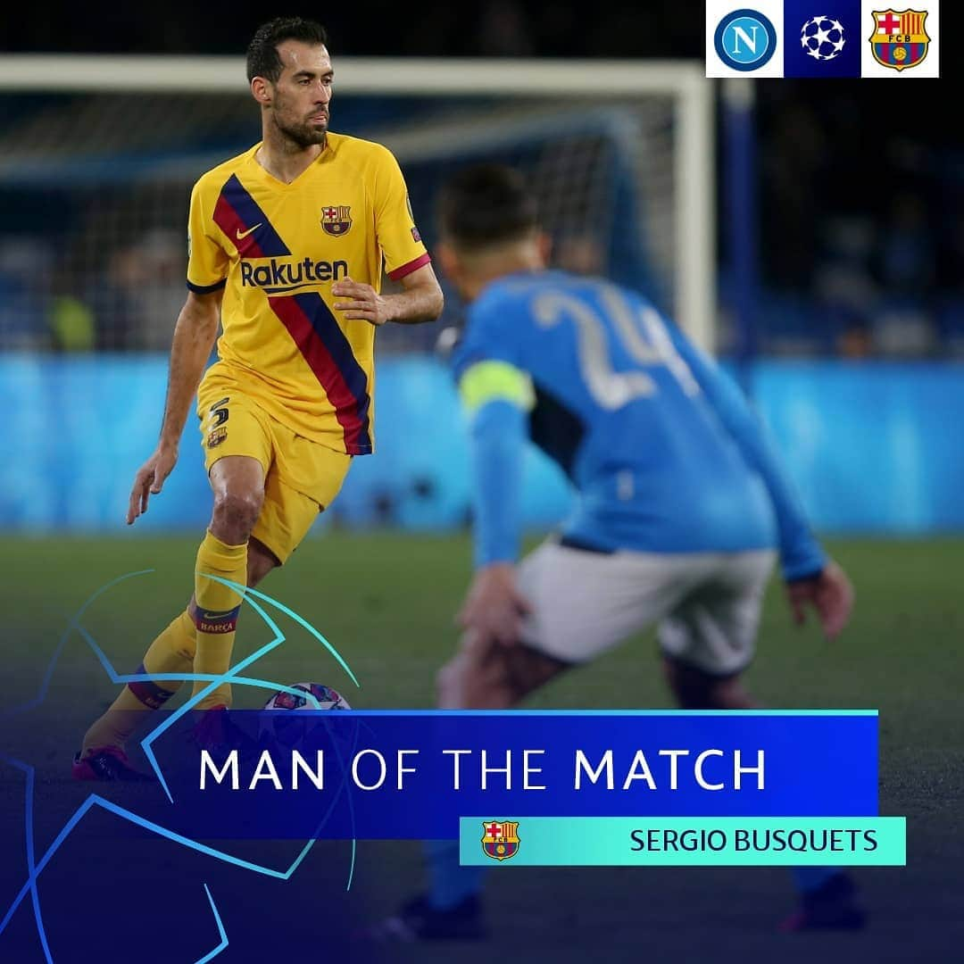 UEFAチャンピオンズリーグさんのインスタグラム写真 - (UEFAチャンピオンズリーグInstagram)「🔵🔴 Sergio Busquets wins #UCLMOTM award after his display in Naples 👏👏👏⁣ ⁣ 👉 He will be one of four nominees for Player of the Week in tomorrow's vote!👑⁣ ⁣ #UCL」2月26日 7時31分 - championsleague