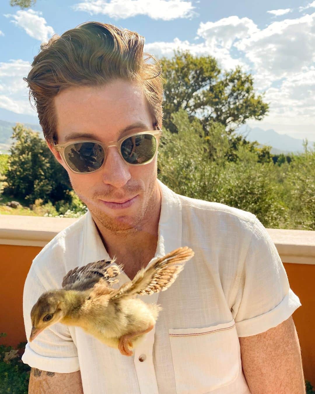ショーン・ホワイトさんのインスタグラム写真 - (ショーン・ホワイトInstagram)「Hello 👋 , Goodbye 👋 Met this baby peacock in South Africa 🇿🇦」2月26日 10時09分 - shaunwhite
