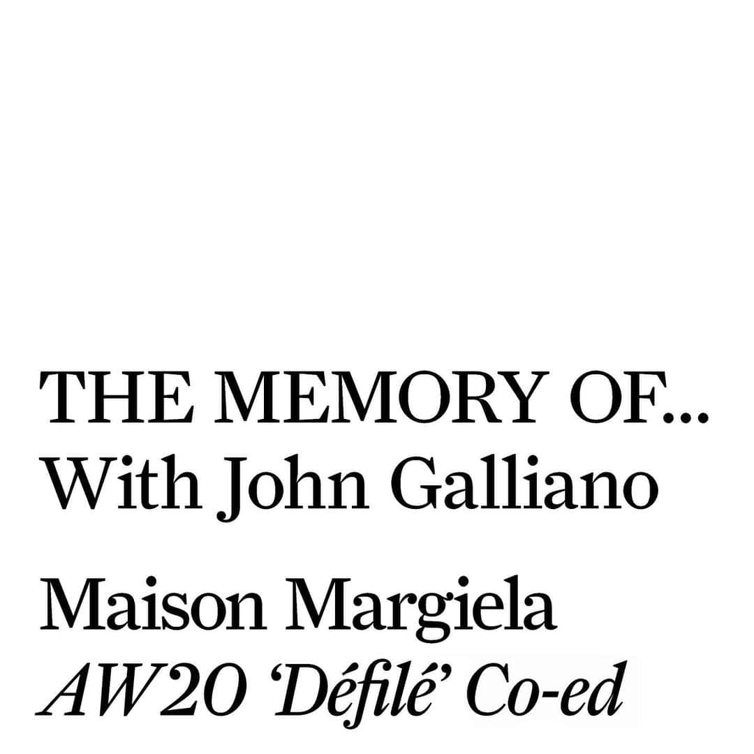 Maison Margielaさんのインスタグラム写真 - (Maison MargielaInstagram)「#MaisonMargiela Creative Director @JGalliano takes listeners on a creative journey through his ‘Défilé’ Co-Ed AW20 Collection. Available on Spotify and Apple Podcasts. Link in bio.」2月26日 20時35分 - maisonmargiela