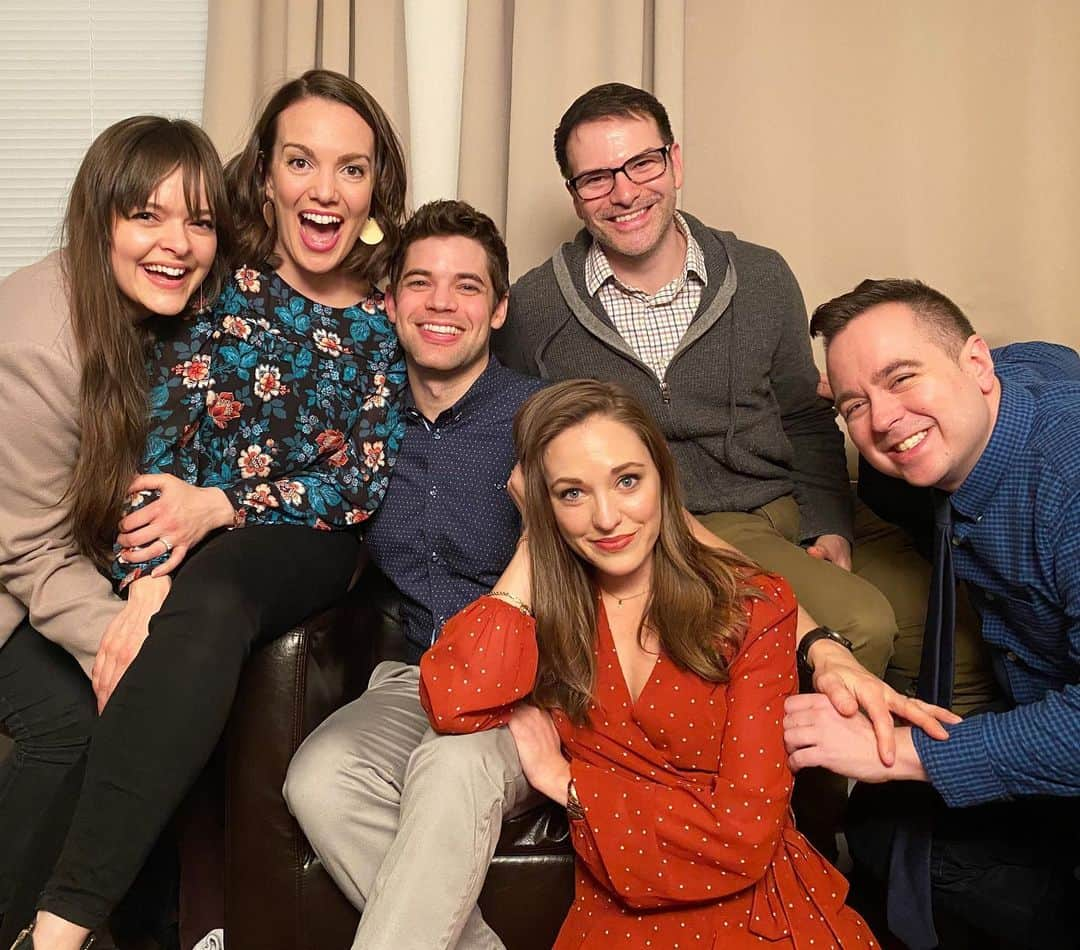 ローラ・オスさんのインスタグラム写真 - (ローラ・オスInstagram)「Family photo after tonight’s expertly crafted concert performance by @jeremymjordan and @brauhala (w/ stellar band!) at @54Below. We all know the boundless, unmatched talents of the artists at play here (Jer & Benji had even tried to prepare my heart for what was to come)... yet, I still bawled my eyes out and sat astounded, so invested and utterly in awe of my friend baring his soul and drowning us all in perfect musicality and storytelling. There’s a reason this duo sells out two weeks of shows, and fans & friends alike come clamoring back for more — you’ll leave changed, challenged, moved, inspired, grateful. So honored to have witnessed tonight’s performance and to call you both my friends. (Good luck getting a golden ticket to see them. My emotional #friendpride face says it all.)」2月26日 13時32分 - lauraosnes