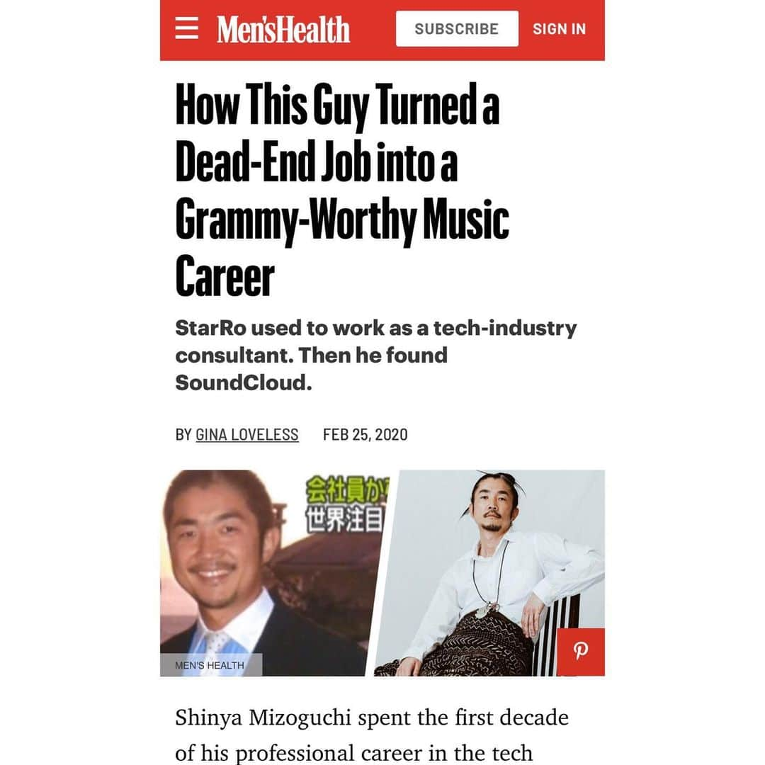 starRoのインスタグラム：「A year after I stopped working out, I finally made it to be on Men’s Health Magazine 💪💪💪😂 Shouts to @menshealthmag for acknowledging the mental side of  healthiness. Shouts to @soundcloud for making my music career happened. Hope you find it inspiring.」