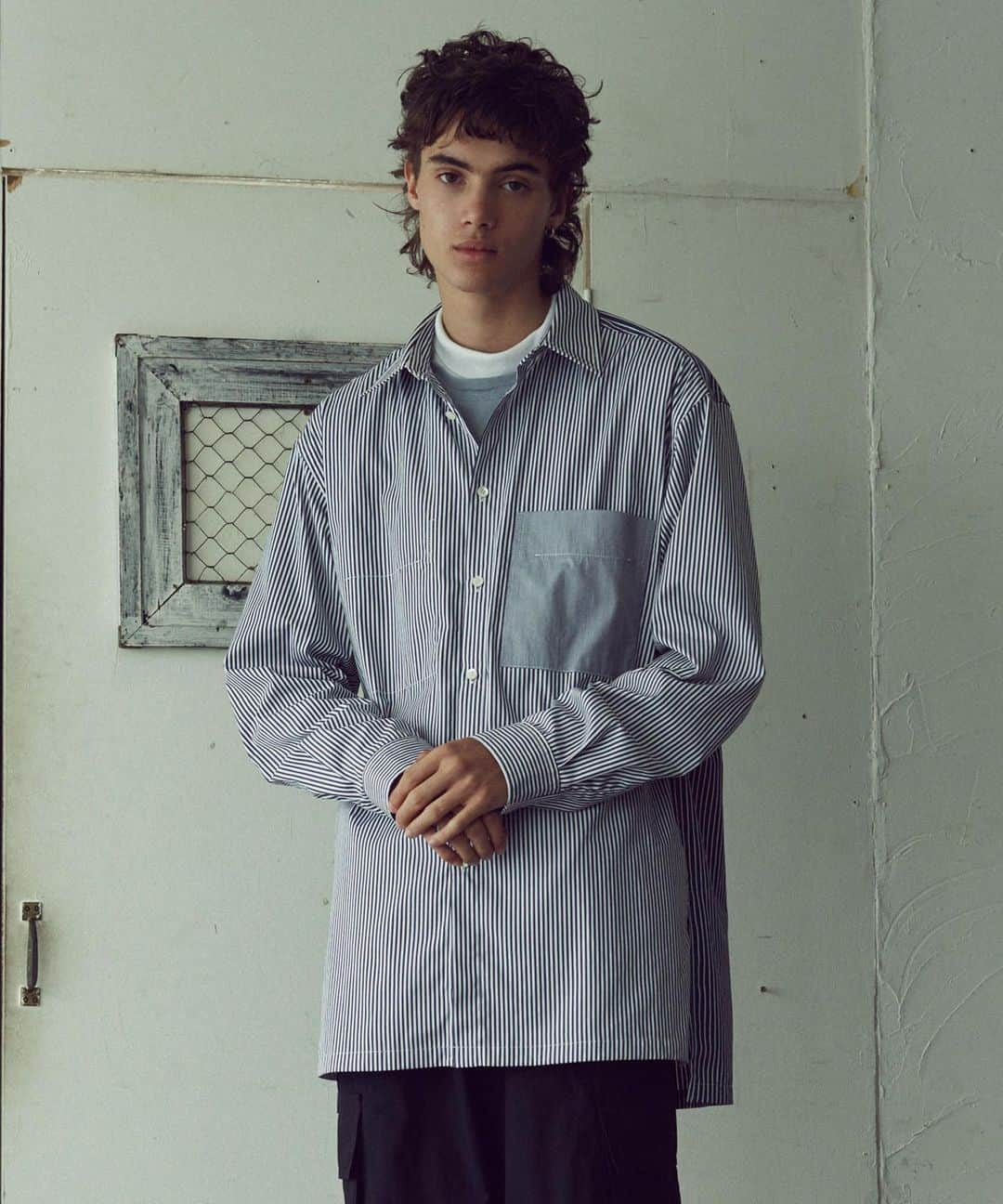 ウィザードのインスタグラム：「2020 Spring/Summer Collection “New Dawn Fades”  COMBINATION STRIPE SHIRT  In Stock.  Offical Web Store https://wizzard.stores.jp/  #wizzard_fac #wizzard #fashion #tokyofashion #streetfashion #fashionphoto #streetwearbrand #streetwearaddicted #20ss #designersbrand #domesticbrand #tokyofashionweek #2020ss」