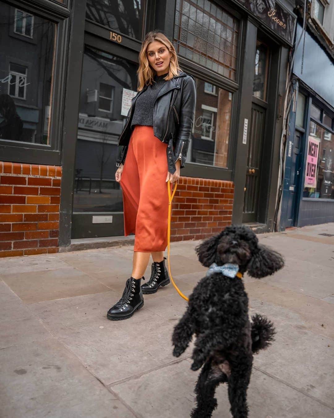 Ashley Jamesさんのインスタグラム写真 - (Ashley JamesInstagram)「I was trying to show off my new outfit, but Snoop really made me part of the background. 🐩😂 I went into All Saints last week to check out their new fragrances (Sunset Riot is my new favourite scent, go smell it if you're near a store. It's unisex too!), and I came across this outfit. The jumper and dress come together but they're separates, so I'll be able to wear the dress on its on in summer but can wear the jumper with jeans or whatever now. I've been looking for a nice jumper for ages so I'm chuffed to bits. Got my boots a while ago from @grensonshoes, and pretty much live in them! ❤️ #toypoodle」2月26日 22時35分 - ashleylouisejames