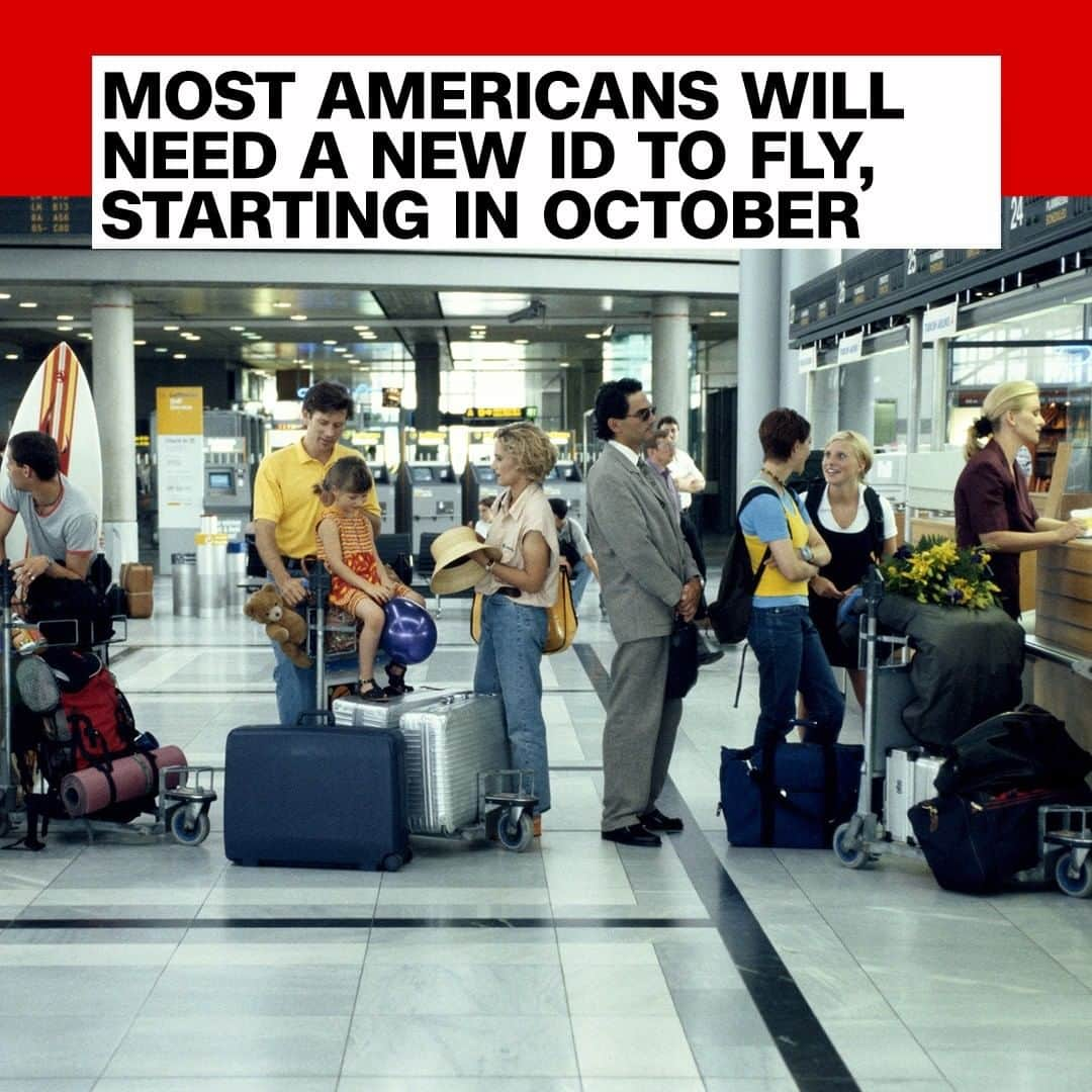 CNNさんのインスタグラム写真 - (CNNInstagram)「You may want to book your appointment at the DMV soon. Starting October 1, US travelers must have a “REAL ID-compliant” driver’s license, passport, military ID or other acceptable identification to fly within the country. However, some 2/3 of Americans who have state-issued cards are not yet compliant with the post-9/11 security measure. Concerned about the impact on travel ahead of the fast-approaching deadline, the head of the Homeland Security department loosened the restrictions this week, allowing various state agencies to accept identity documents electronically. Tap the link in bio for a full list of acceptable identification. (📸: Photo credit: Klaus Lahnstein/Getty Images)」2月27日 0時00分 - cnn