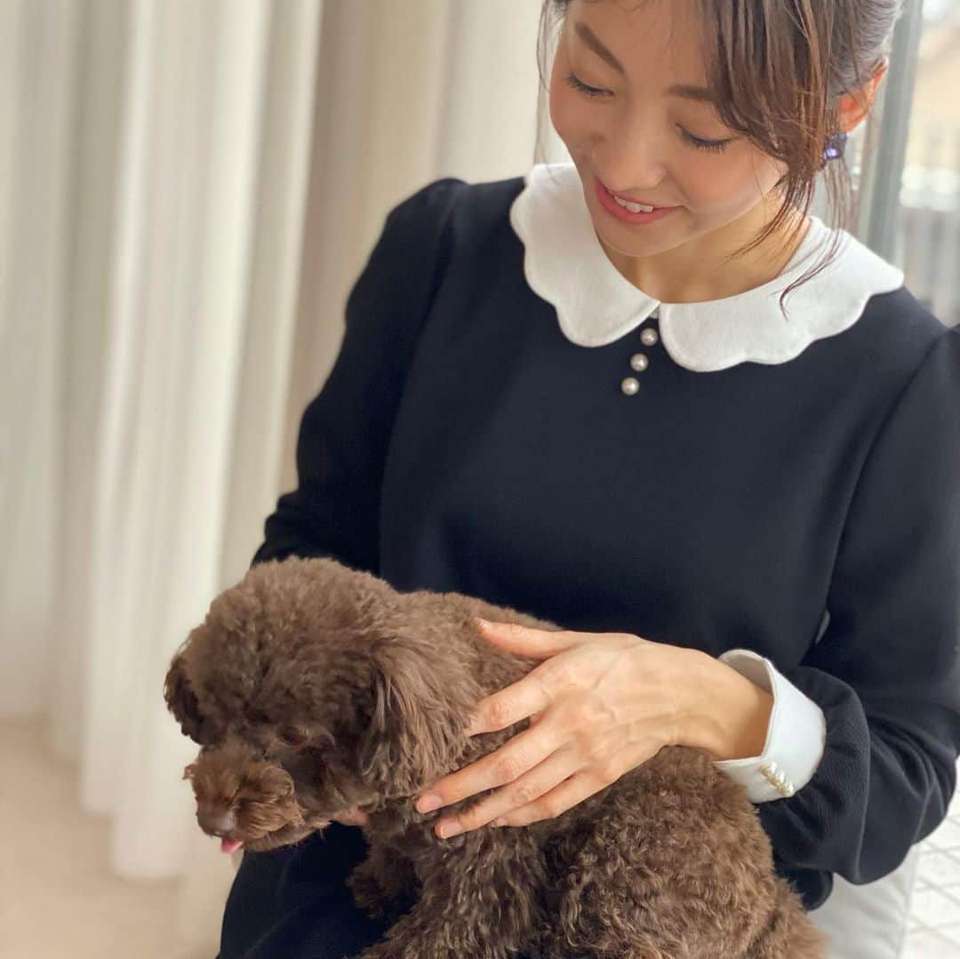 のインスタグラム：「-﻿ 今日はお友達の息子君&わんちゃんに癒された1日でした👶🐶﻿ ﻿ 息子君、全く人見知りもなく笑ってくれて、本当に良い子💓癒し系boy🍼﻿ ﻿ また遊びに行きまーす！﻿ ﻿ #赤ちゃん#baby#わんちゃん」