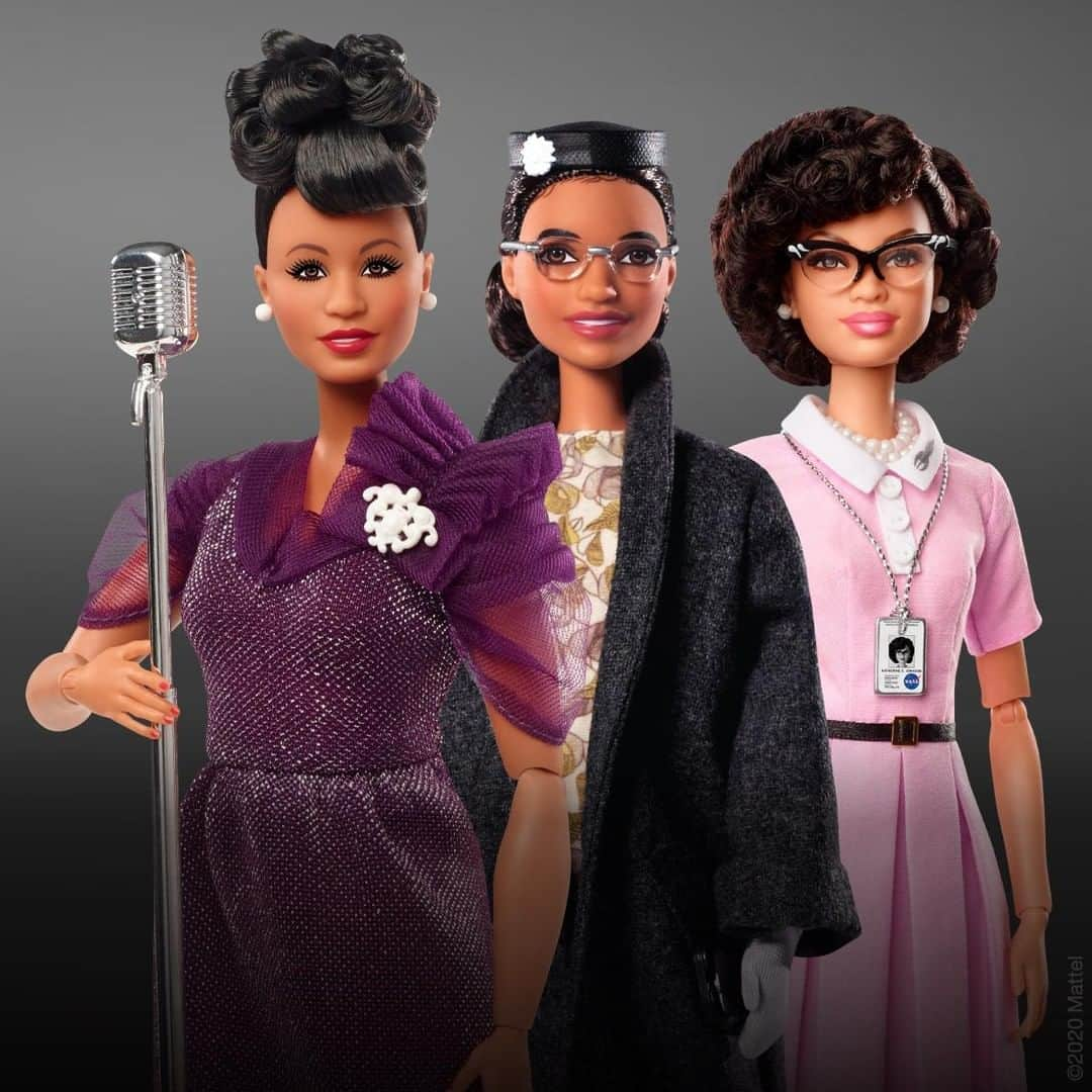 バービーさんのインスタグラム写真 - (バービーInstagram)「As incredible heroines of their time, #EllaFitzgerald, #RosaParks, and #KatherineJohnson took risks, changed the rules, and paved the way for generations of girls to dream big. #YouCanBeAnything #BlackHistoryMonth」2月27日 4時00分 - barbie